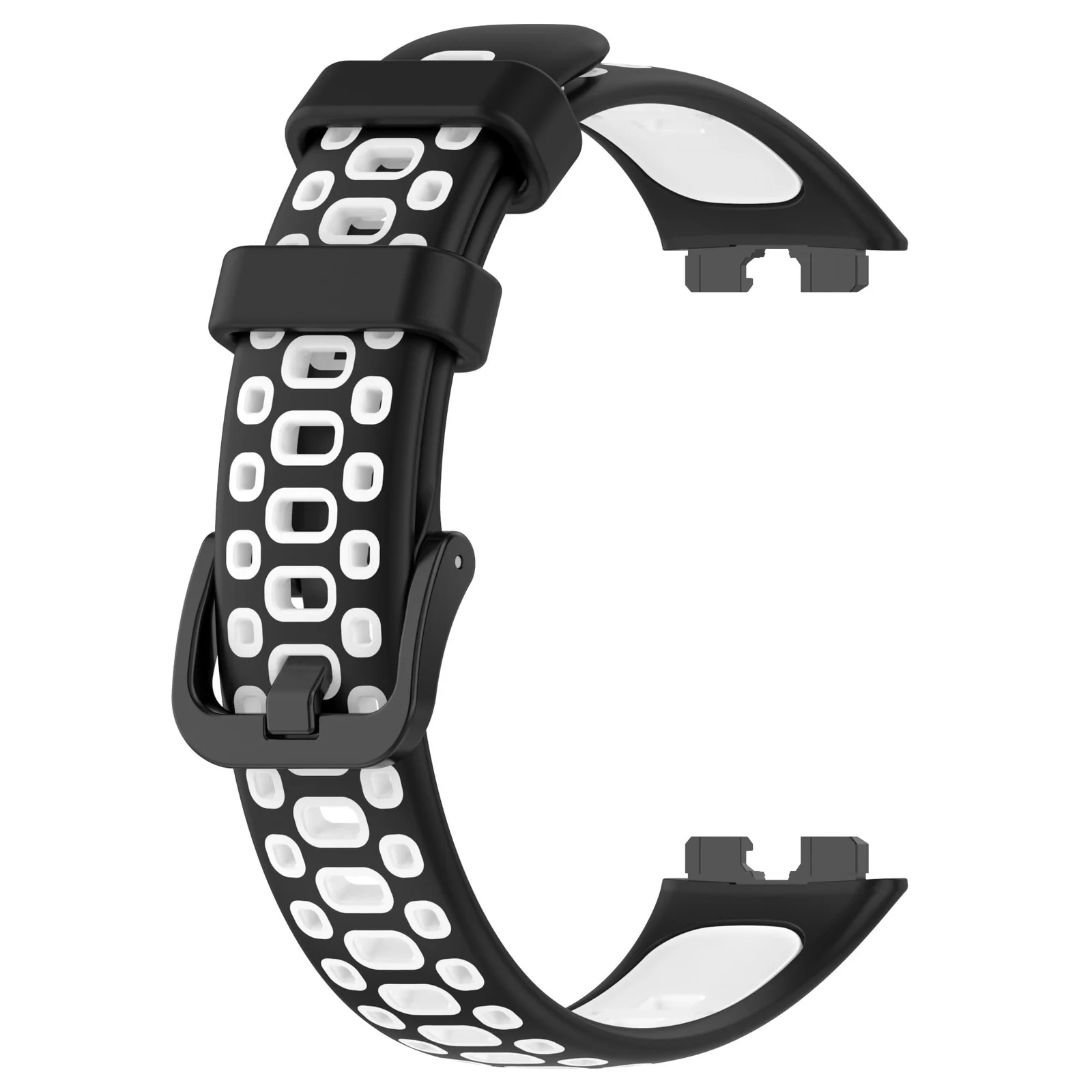DL3 Mobilak Strap for HUAWEI Band 9 / HUAWEI Band 8 Replacement Band, Silicone Belt, Soft, Waterproof, Sweatproof, Easy to Put on and Take Off, HUAWEI Band 8/Band 9 Replacement Strap, Sport Band - Black & White