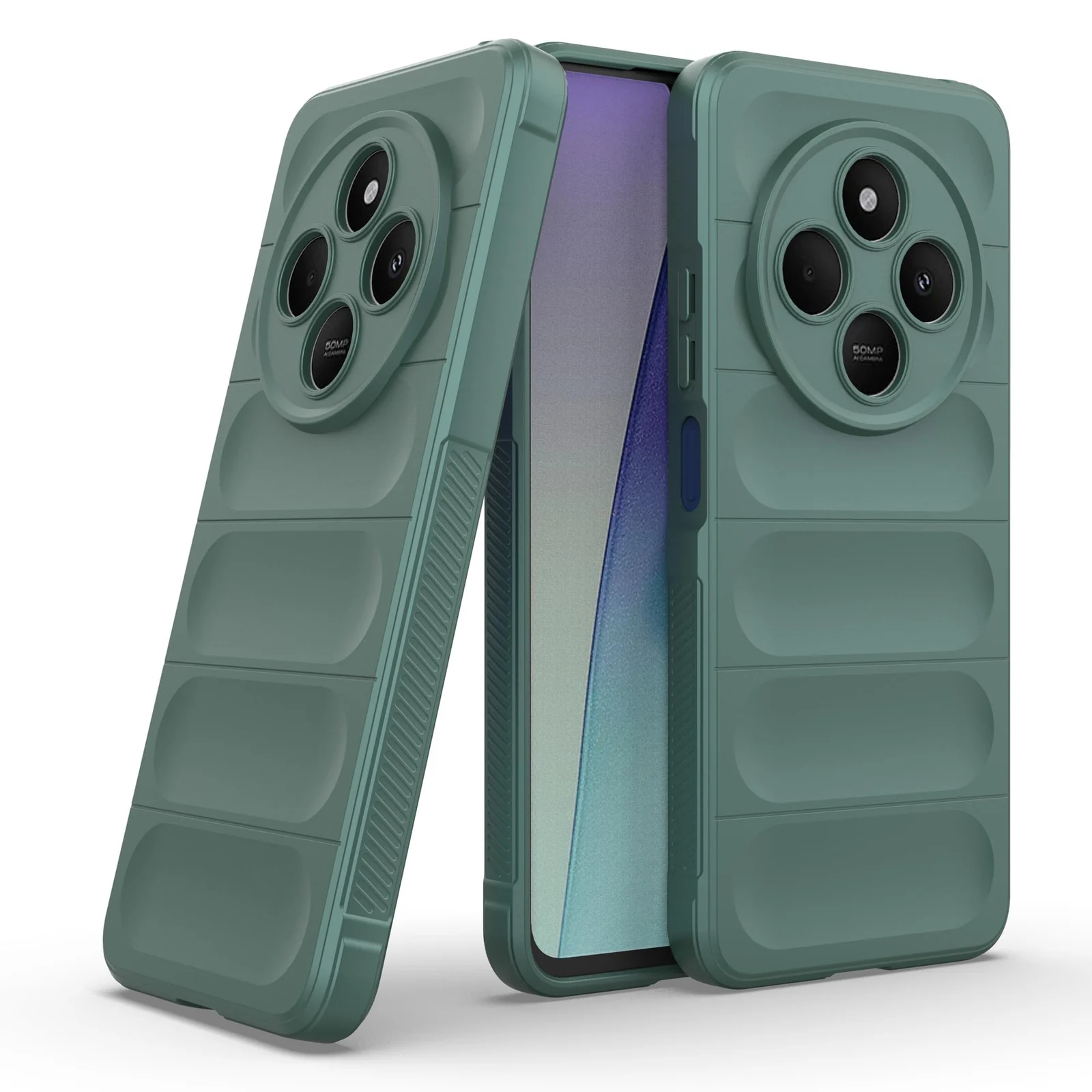 DL3 Mobilak Silicone Case for Xiaomi Redmi 14C 4G/Poco C75 Heavy Duty Protective [Slim Fit] Soft Flexible Protective Design Shock-Absorption TPU Cover With Camera Protection - Green