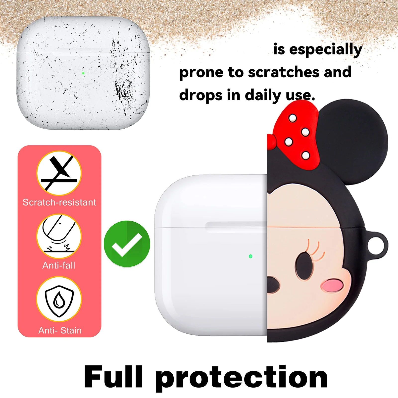 DL3 Mobilak For AirPods Pro Case Soft Silicone Shockproof Cover for Apple AirPods Pro, New 3D Cute Cartoon Creative Fun Case Skin with Keychain Design for AirPods Pro Charging Case 2019 - Style 13