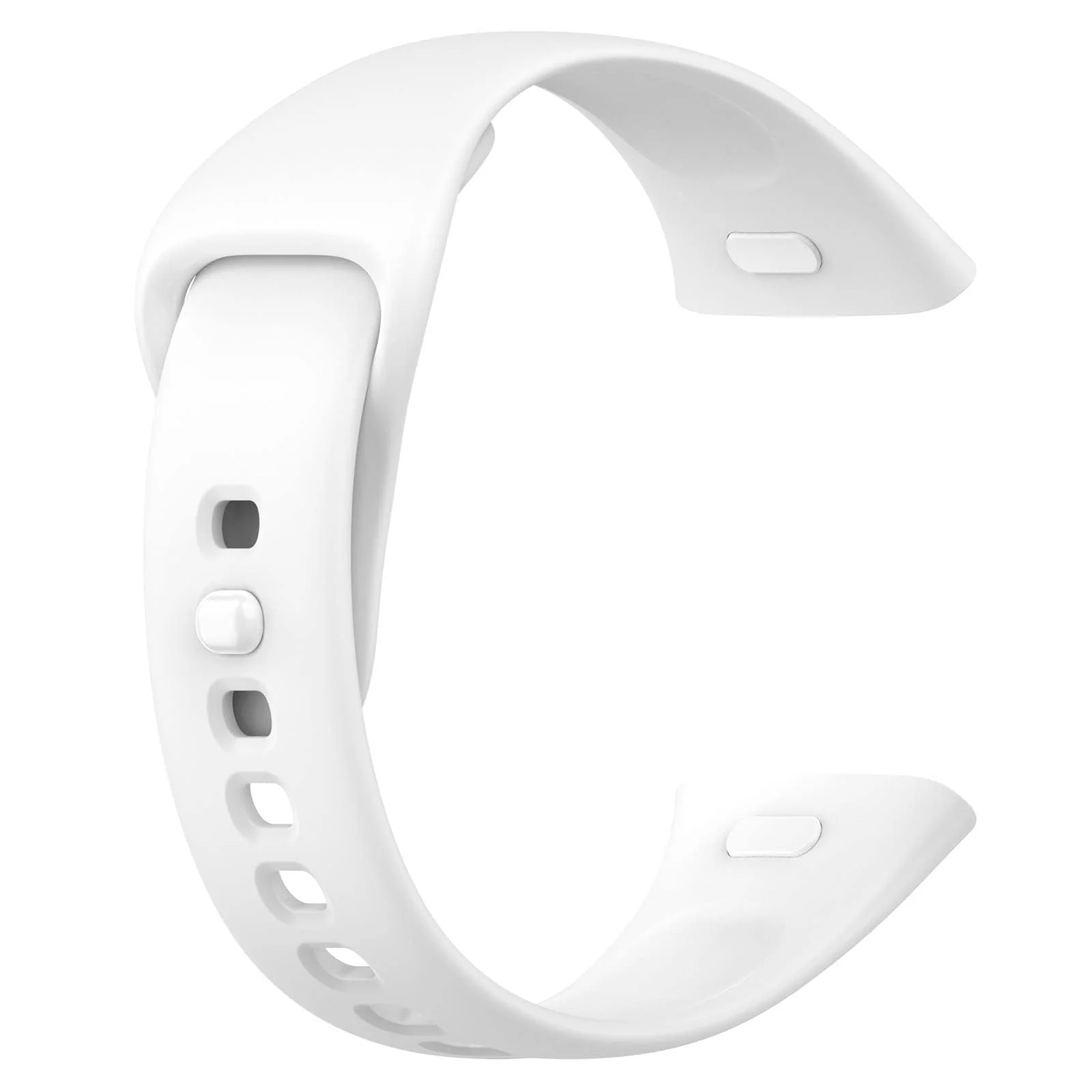 DL3 Mobilak Strap Watch Silicone Compatible With Xiaomi Redmi Watch 3, Sport Silicone Watch Band Wrist Strap, Bracelet Wristband Wrist Strap for Redmi Watch3 - White