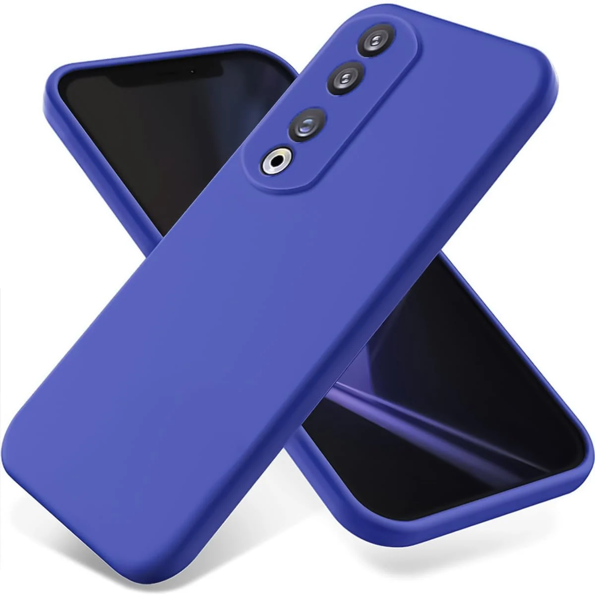 DL3 Mobilak Silicone Protective Case for Honor 90, Shock-absorbing protection, Scratch-resistant surface, Soft microfiber lining - Light Blue