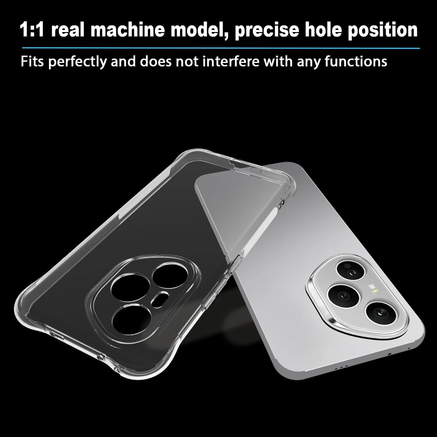 DL3 Mobilak Clear TPU Protective Case for Honor 400 Pro 5G with Camera Protection and Shockproof Design - Clear