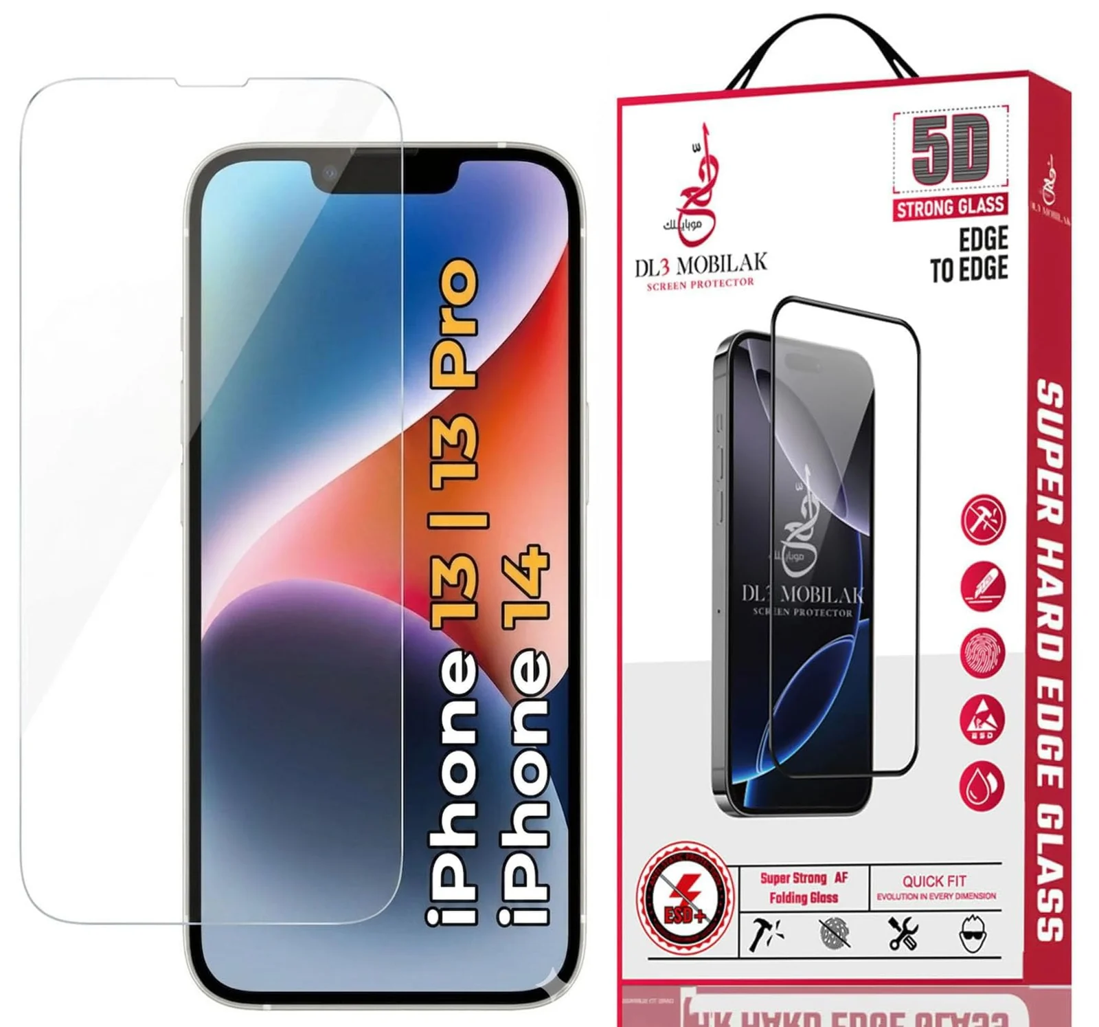 DL3 Mobilak for iPhone 14 / iPhone 13/13 Pro/iPhone 17e / iPhone 16e Tempered Glass Screen Protector, 9H Hardness Anti-Scratch Tempered Glass flim, Case Friendly, Anti-Scratch For