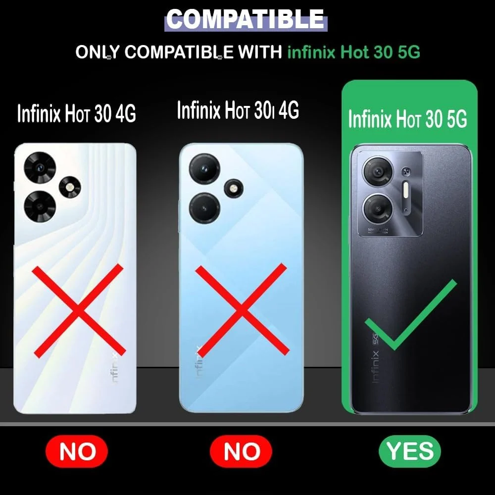 DL3 Mobilak Case Compatible with Infinix Hot 30 Case Crystal Soft TPU Gel Case Flexible Silicone Anti-Scratch Camera Protection TPU Cover - Clear
