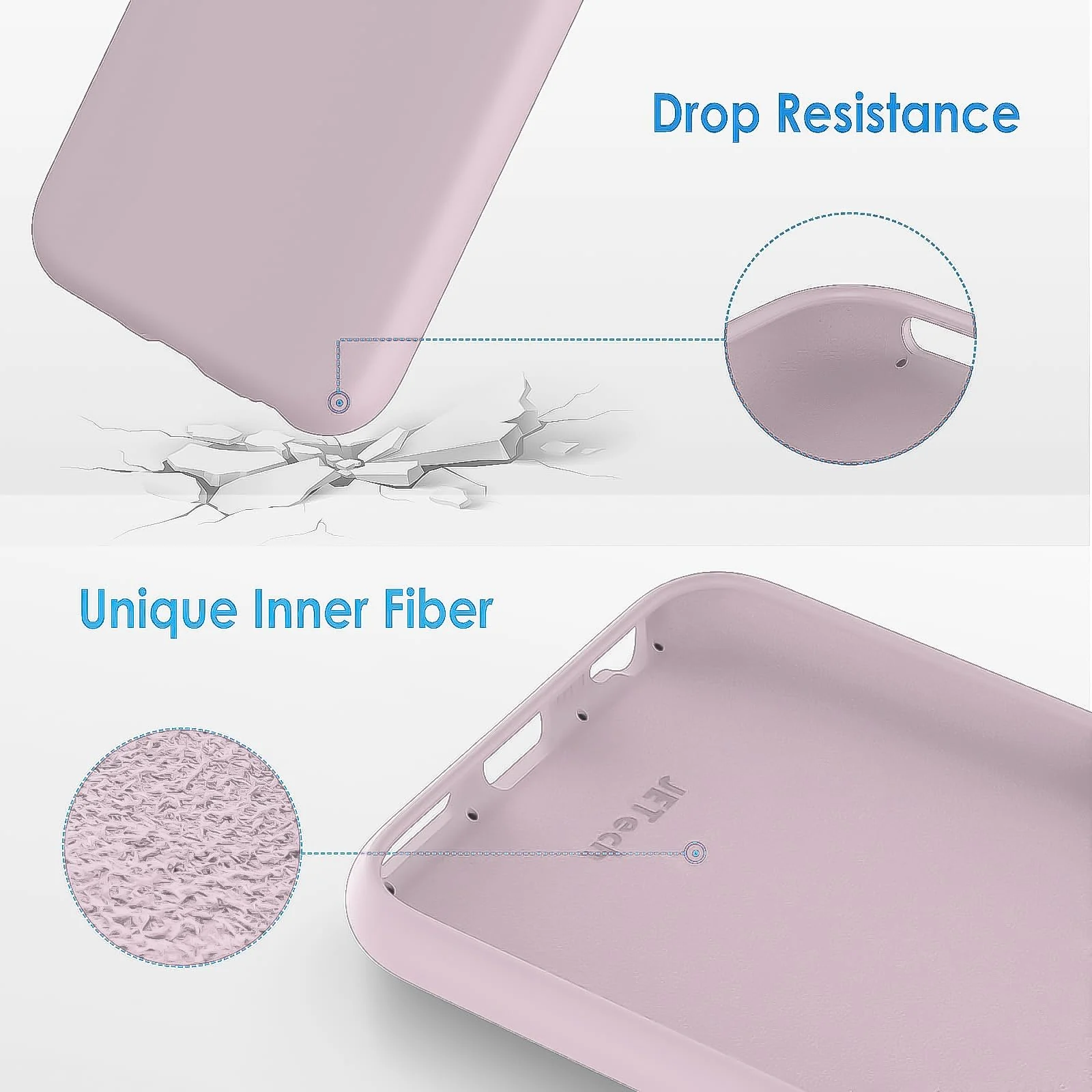 DL3 Mobilak Liquid Silicone Protective Case for iPhone 6 Plus / 6S Plus with Camera Protection and Microfiber Lining - A Pink Sand