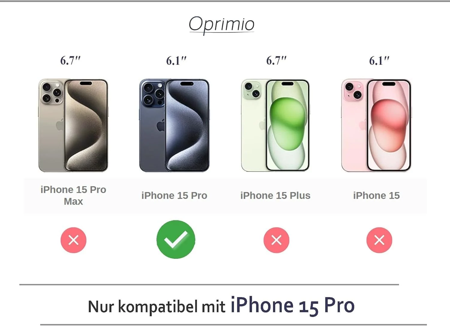 DL3 Mobilak for iPhone 15 Pro 6.1 Inch Case [Compatible with MagSafe] [Strong Magnet] [Non-Yellowing] Magnetic Slim Thin Bumper Phone Cover Durable for Enhanced Protection - Clear