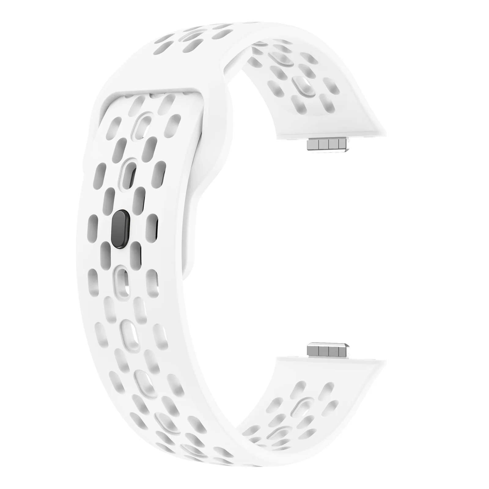 DL3 Mobilak Silicone Mesh Breathable Straps for Huawei Watch Fit 4 Pro Strap. Wristband Bands Bracelet Sports Bracelet Quick Release Adjustable Armband for Huawei Watch Fit 4/Fit 3 - White