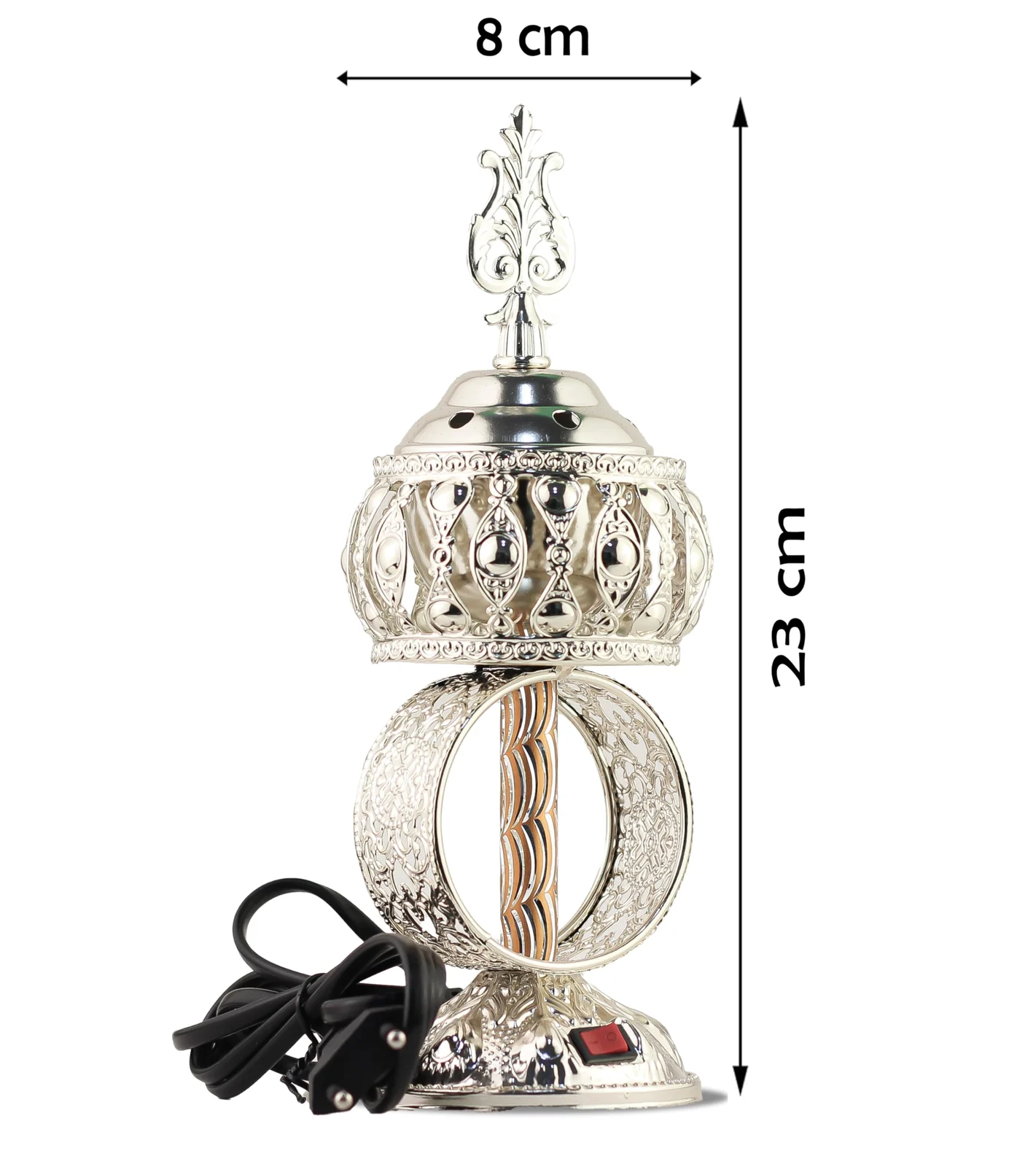 Mobigon Arabian Electric Incense Burners metal Vintage Arabic Burner, Middle Eastern Incense Holder- Electric Incense Burner Bakhoor Suitable For Arabian Oud, Home, Hotel Decor - Style 4