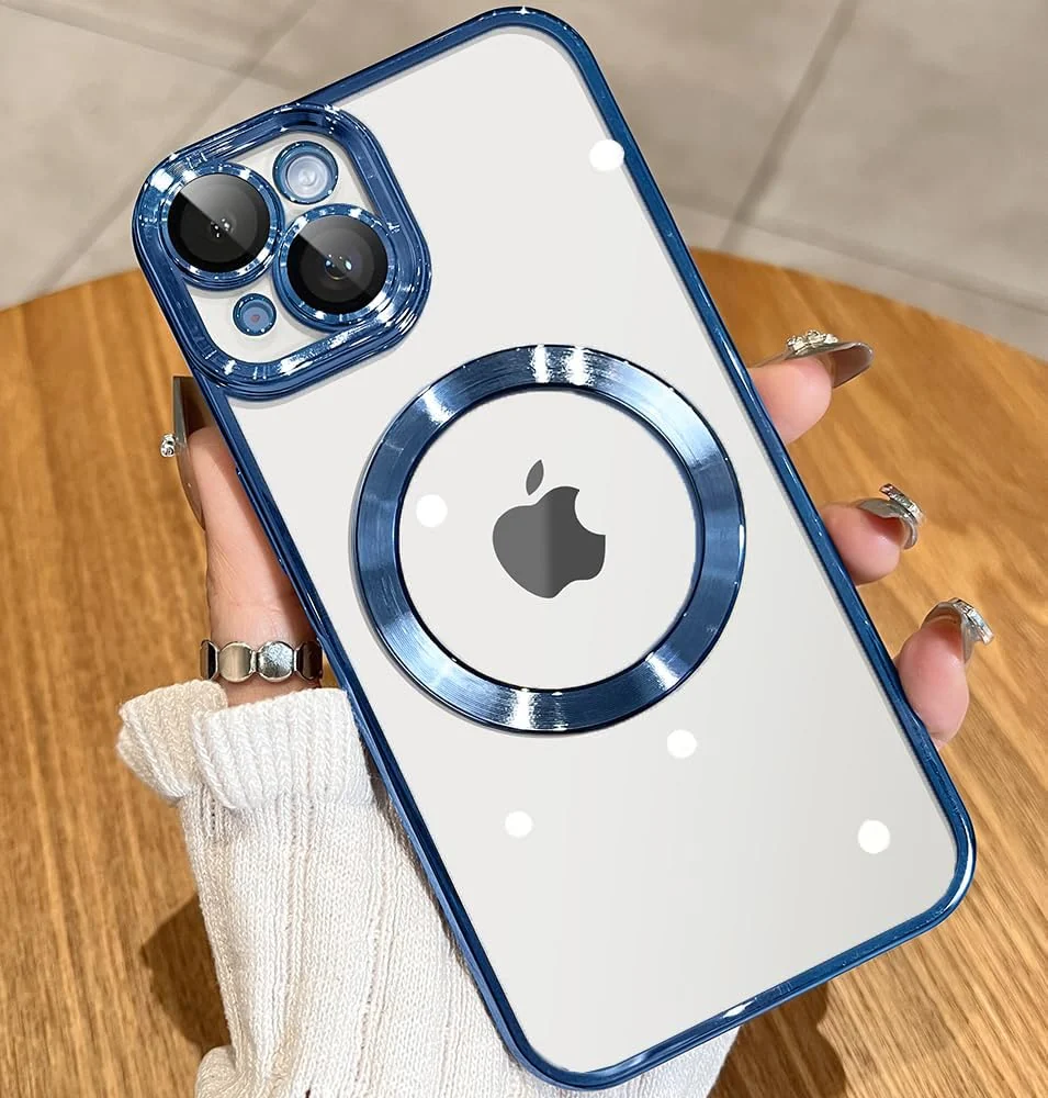 DL3 Mobilak Plated-Edge TPU Protective Case with Camera Protection for iPhone 13 - Blue