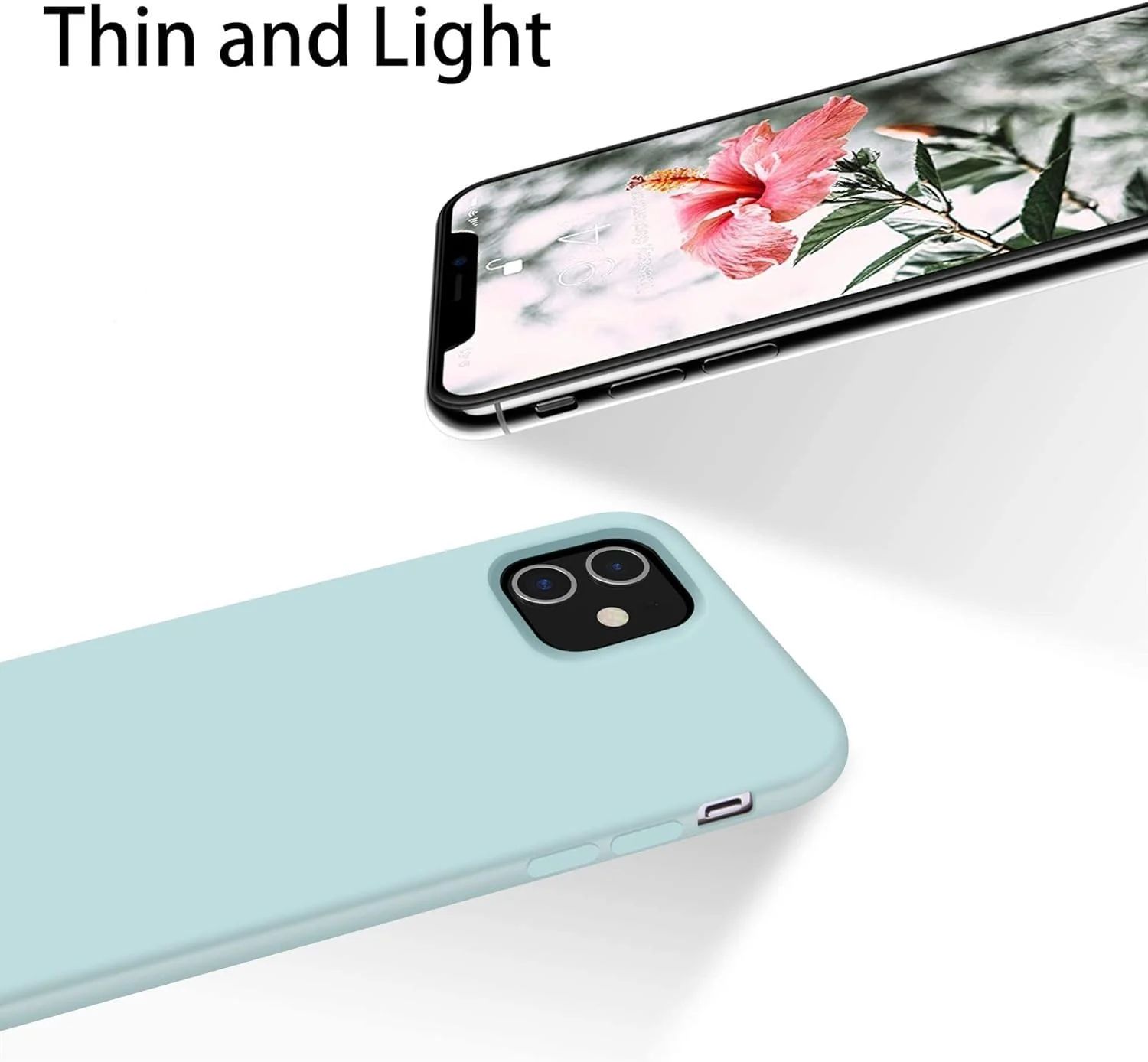 DL3 Mobilak Liquid Silicone Case for iPhone 11 (6.1 Inch), Shock-absorbing protection, Scratch-resistant surface, Soft microfiber lining - A Mint Green