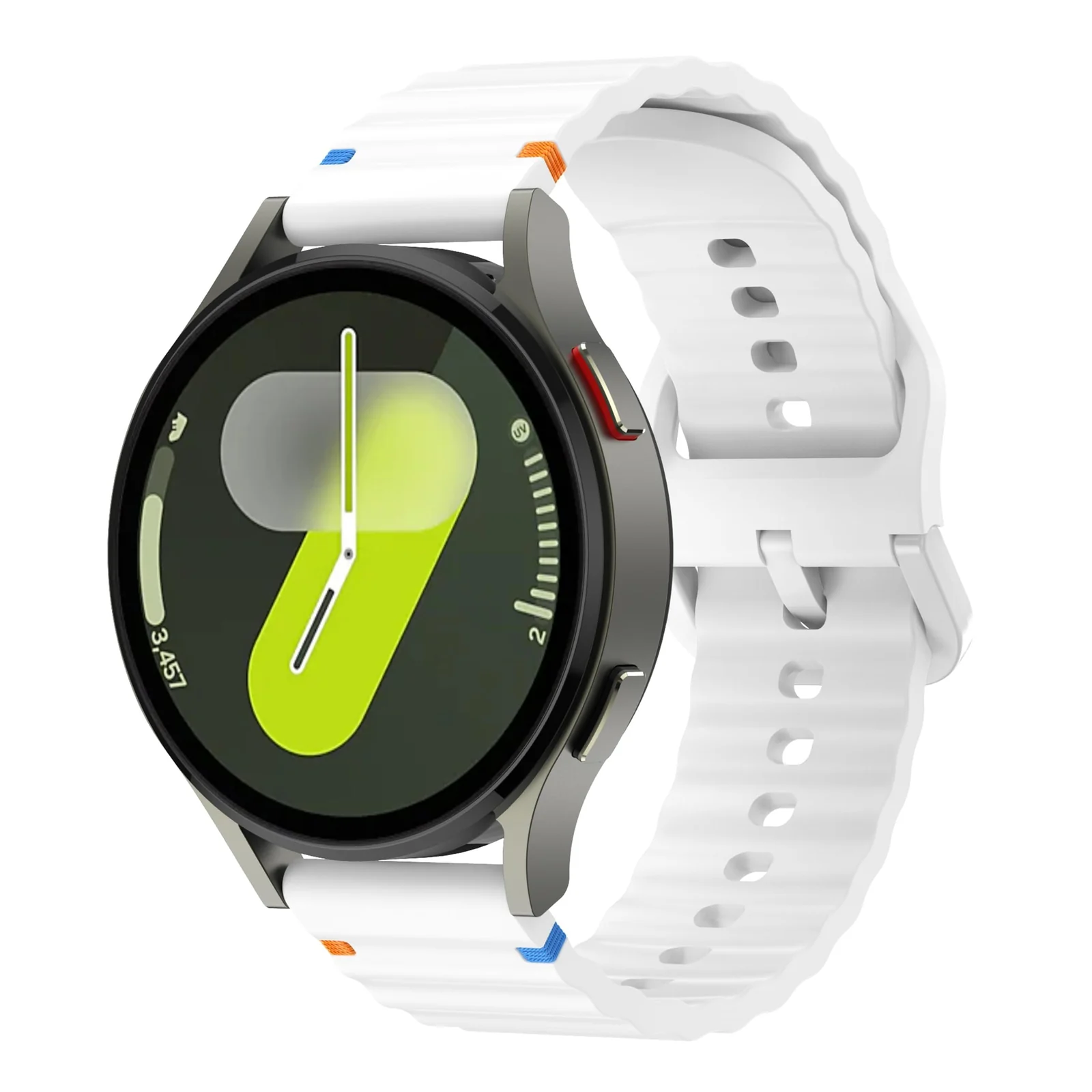 DL3 Mobilak Silicone Sport Band 22MM Strap For Xiaomi Redmi Watch 5 Actie/5 Lite/Samsung Galaxy Watch 3 45mm/Watch 46mm/Gear S3/Huawei watch GT5 GT4 GT3 GT2 GT 46MM/GT2E/GT3 Pro GT 5 Pro - White