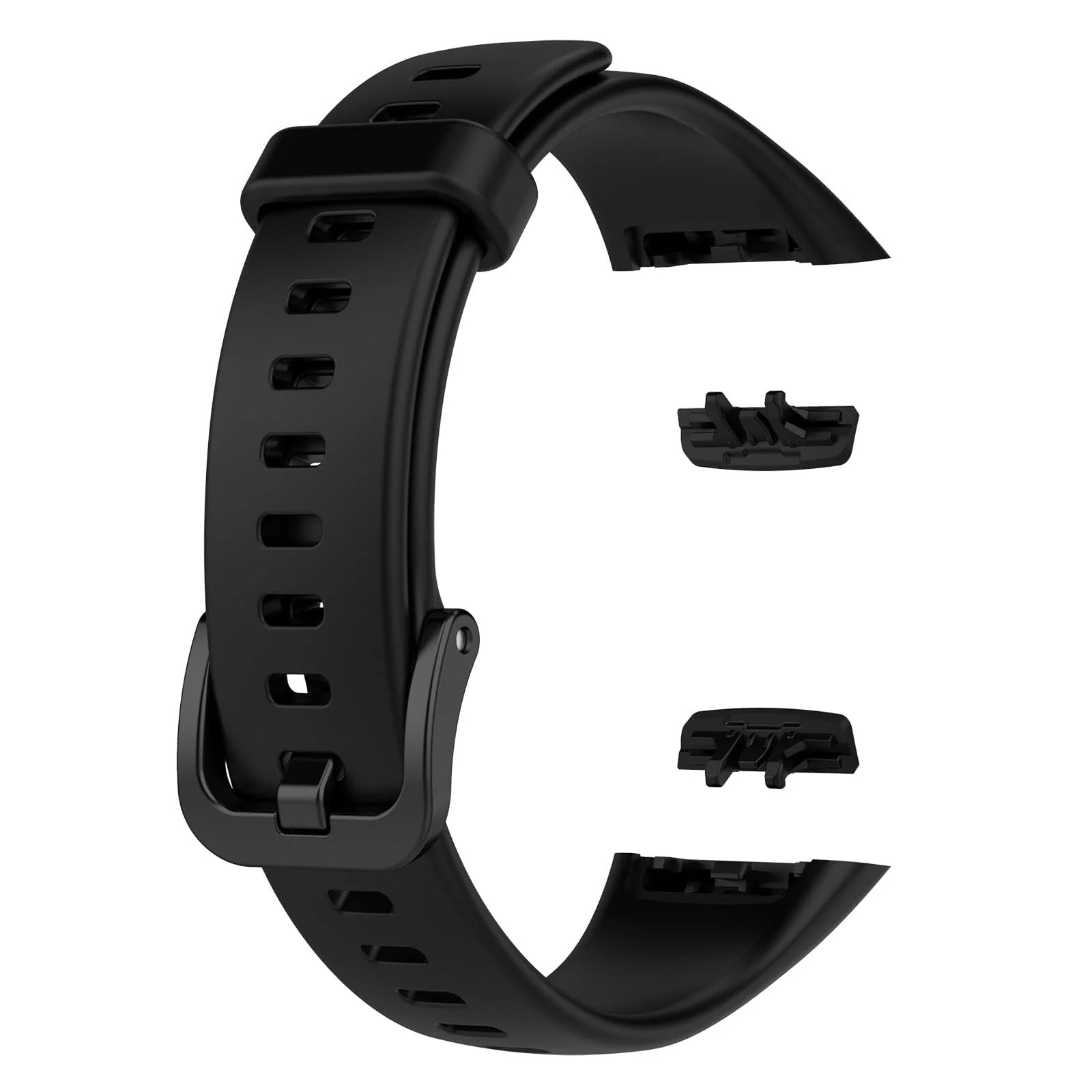 DL3 Mobilak Bracelet Compatible With Huawei Band 6/Honor Band 6/Band 6 Pro/Band 6 NFC Wristbands for Men Women, Silicone Strap, Waterproof Sports Replacement Straps - Black
