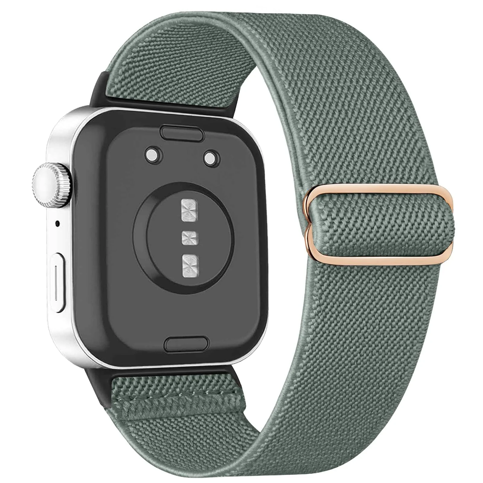 DL3 MOBILAK Elastic Nylon Watch Strap for Huawei Watch Fit 4 Pro / Fit 3, Pine Green
