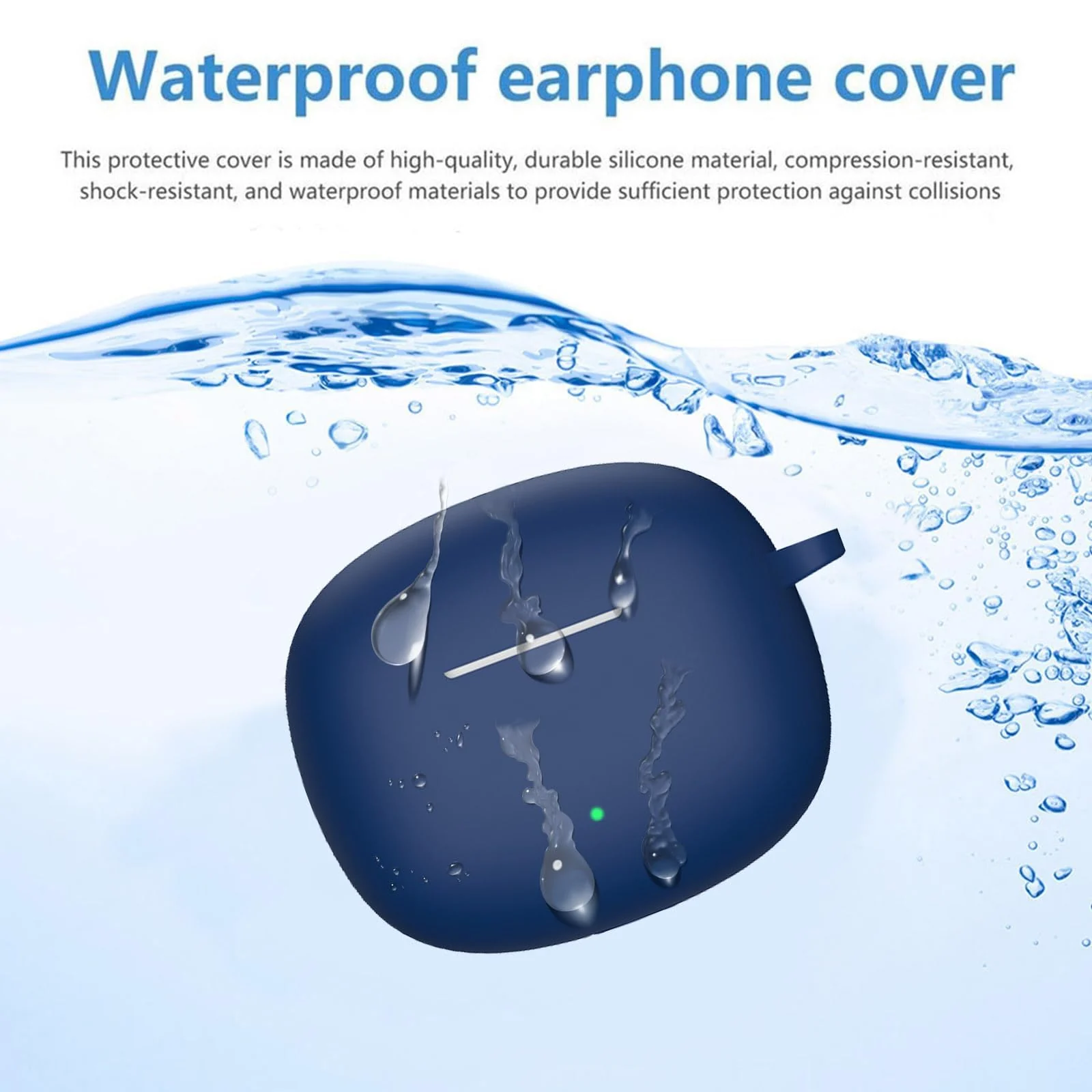 DL3 Mobilak Silicone Case Compatible with Honor Earbuds X6, Soft Silicone Protective Case Cover, Shockproof Sleeve with Carabiner For Honor Earbuds X6 - Blue