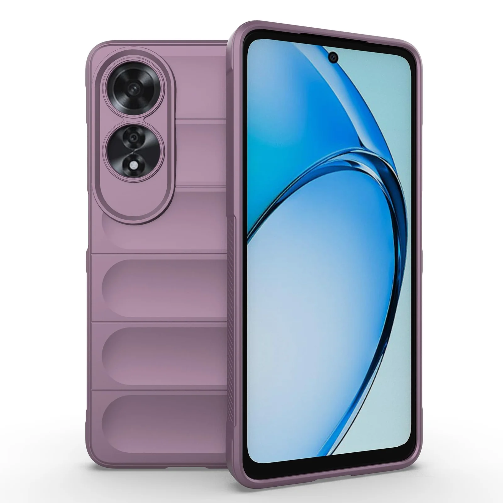 DL3 Mobilak Flexible Silicone and TPU Protective Case with Camera Protection for OPPO A60 4G - Purple