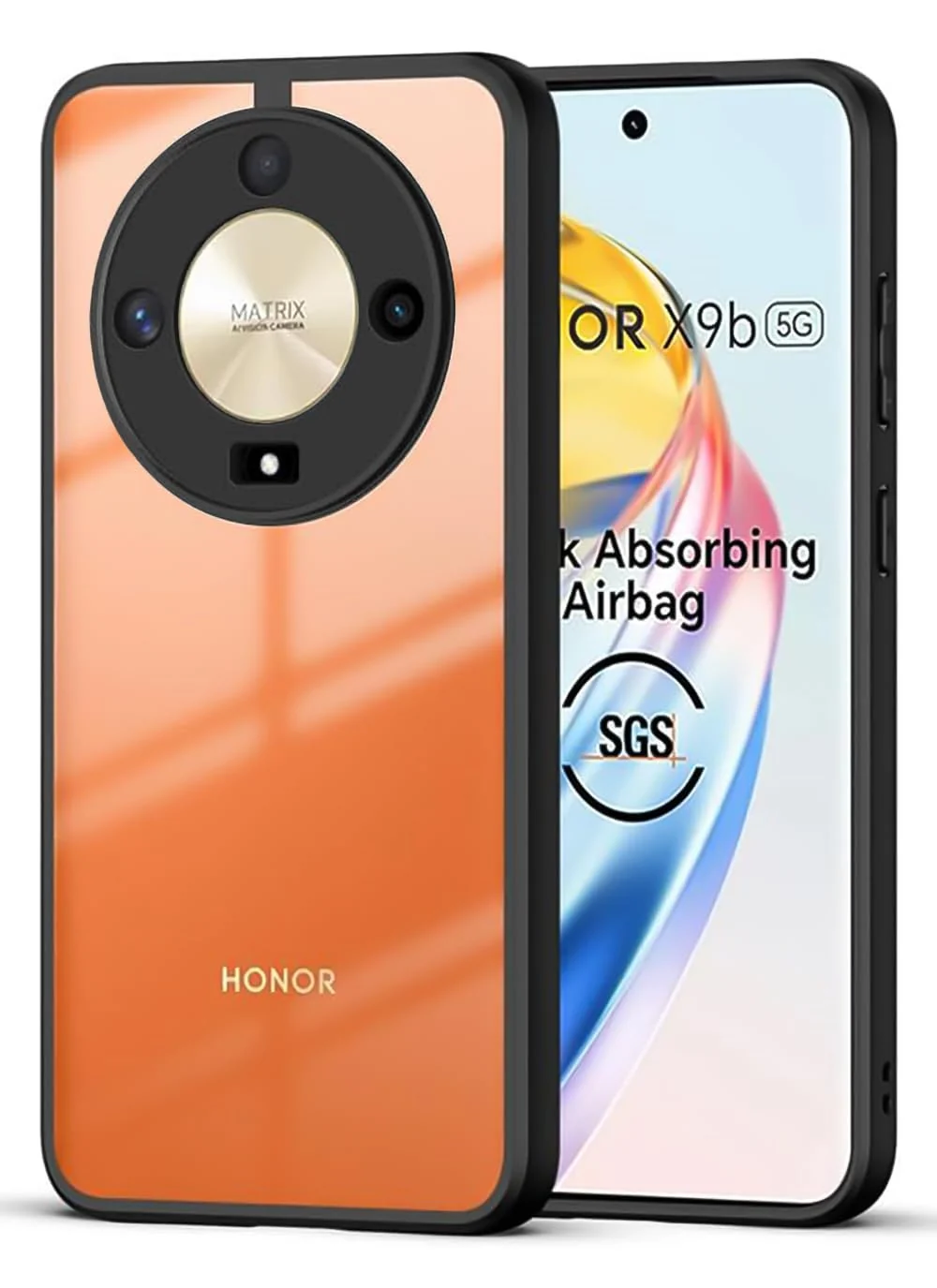 DL3 Mobilak Soft Silicone Protective Case for Honor X9b / Honor Magic 6 Lite / X50 with Camera Protection and Military-Grade Protection - Black