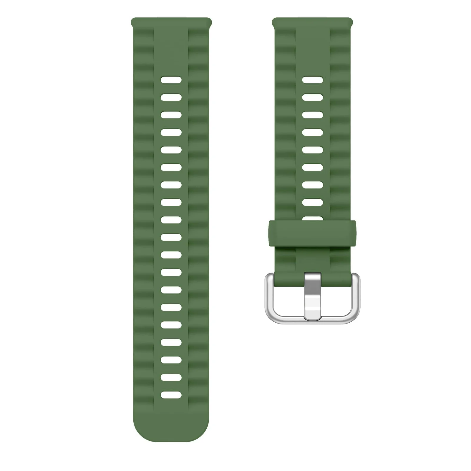 DL3 Mobilak Wavy Texture Sports Wristbands for Huawei Watch Fit 4/Fit 4 Pro/Fit 3 Strap, Breathable Silicone Wristband Strap Watch Strap Bracelet for Huawei Watch Fit 4 Pro/Fit4/3 - Green