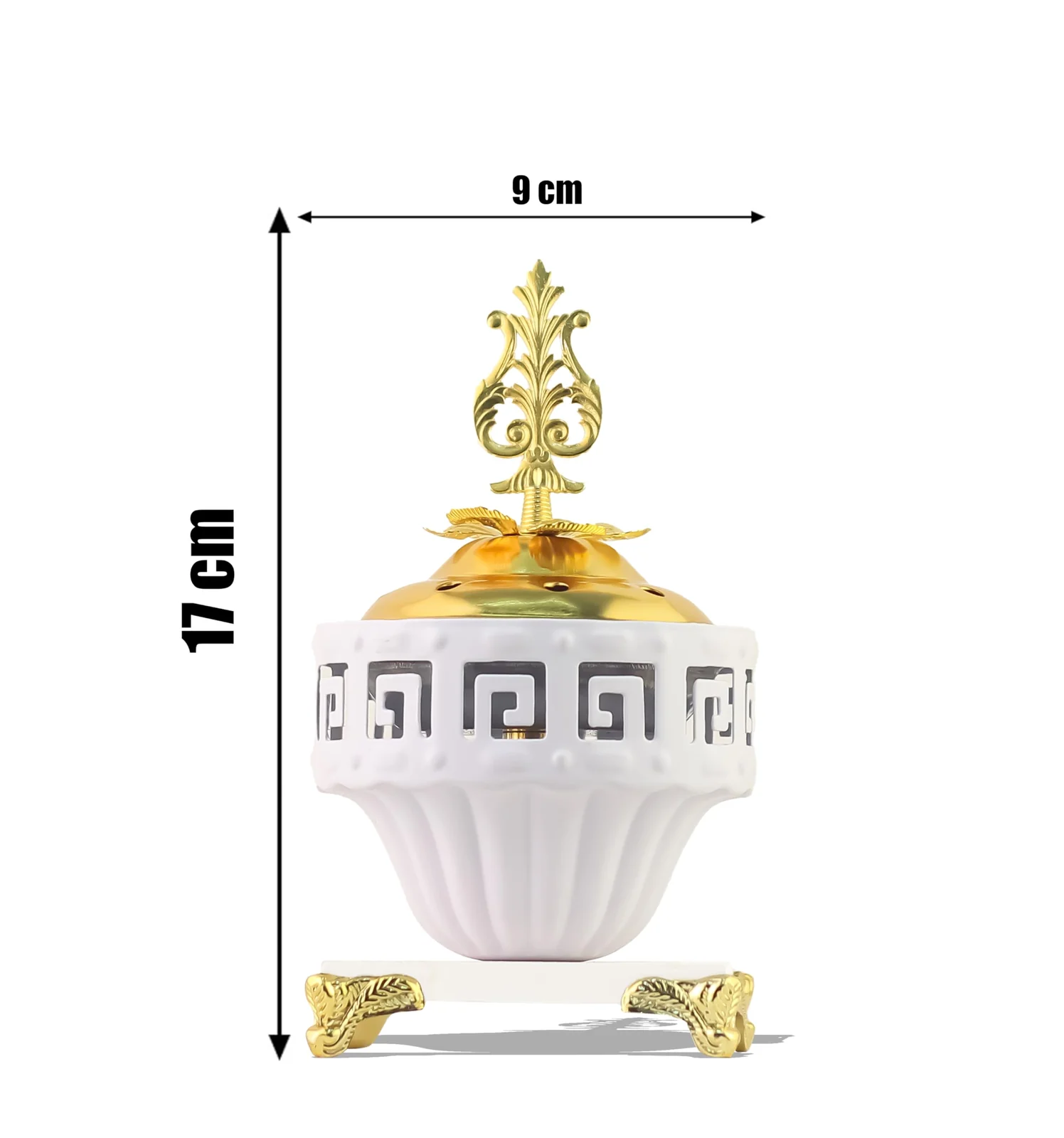Mobigon Charcoal Incense Burner, Bakhoor Burner, Oud Frankincense Incense Burner, Vintage Arabic Burner, Suitable For Arabian Oud, Yoga, Spa and Aromatherapy, Office & Home Decor - Style 38
