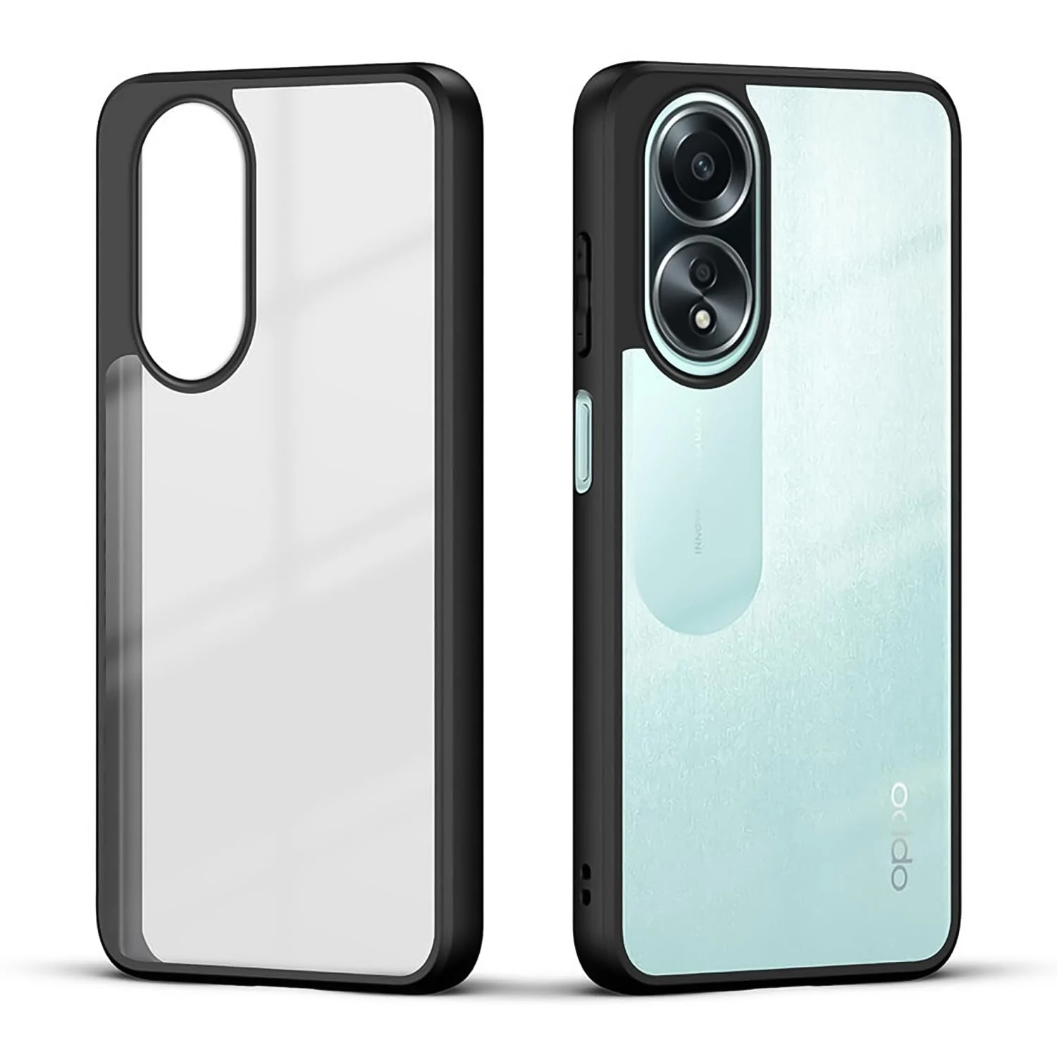 DL3 Mobilak Clear TPU Case for OPPO A78 4G, Camera protection, Shock-absorbing protection, Scratch-resistant surface - Black