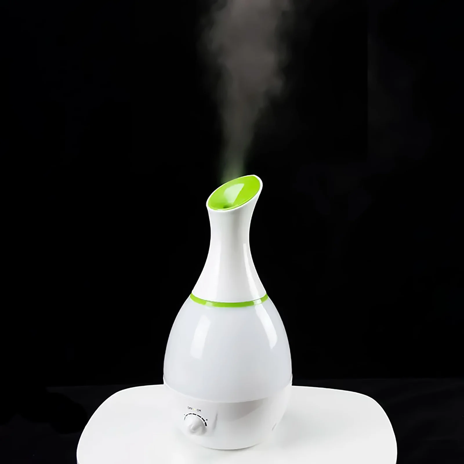 Mobigon 2.6 Litres Humidifier for Room, Cool Mist Ultrasonic Humidifier/Essential Oil Diffuser, Super Quiet 360°Nozzle, Colorful Change, Auto Shut Off&UV Light&, Lasts Up to 24 Hours - White & Green