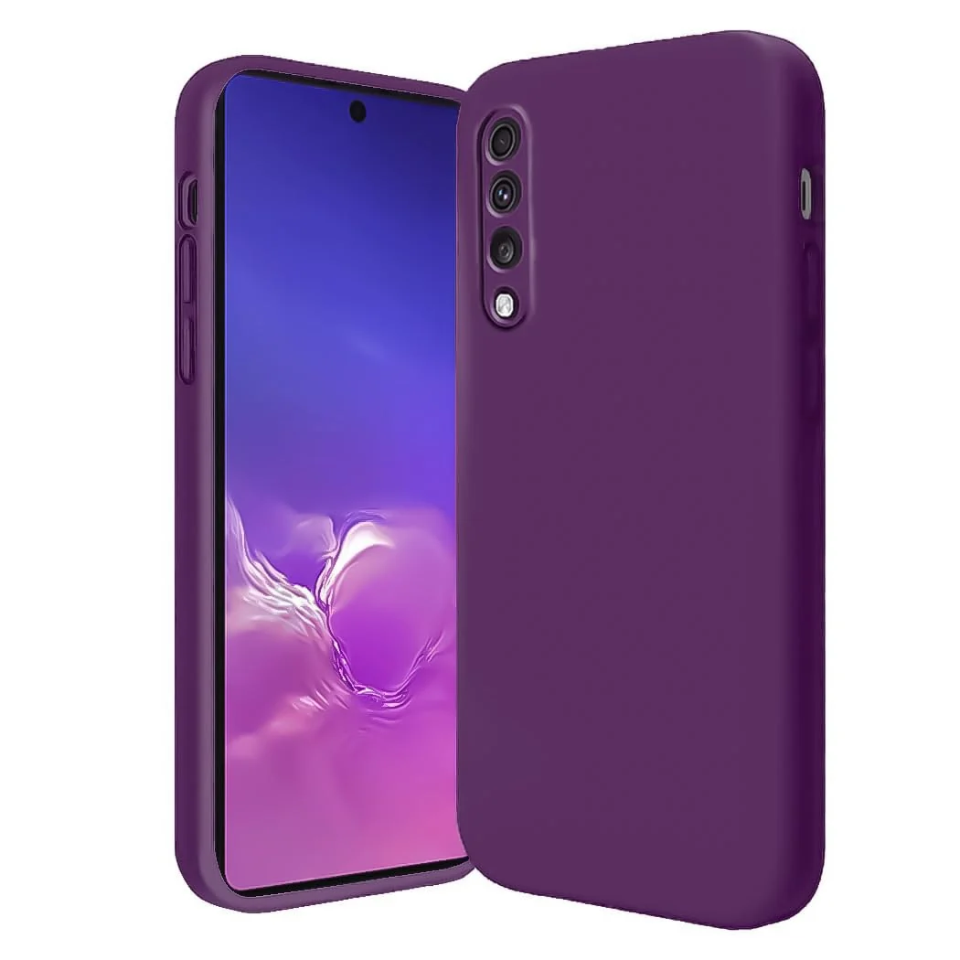 DL3 Mobilak Silicone Protective Case for Samsung Galaxy A70 / A70s, Shock-absorbing protection, Scratch-resistant surface, Soft microfiber lining - Violet