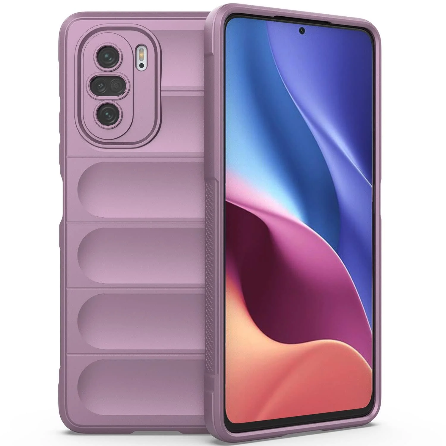 DL3 Mobilak Flexible Silicone and TPU Protective Case with Camera Protection for Xiaomi Poco F3 / RedMi K40 / K40 Pro / Mi 11i / Mi 11X - Purple