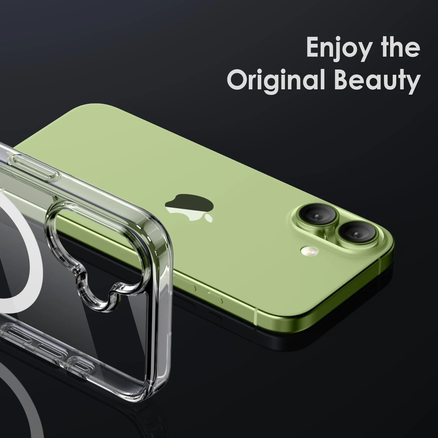 DL3 MOBILAK for iPhone 17 Case Clear [Compatible with MagSafe] Slim Magnetic Clear Bumper Case