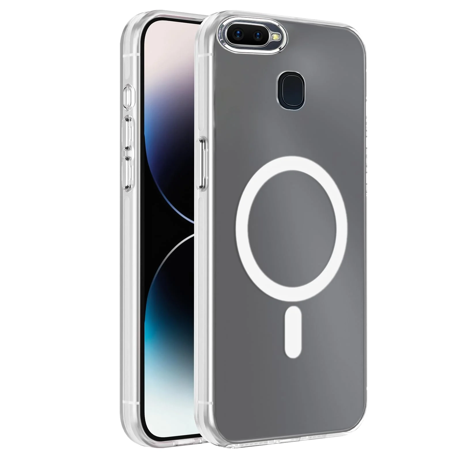 DL3 Mobilak Case For OPPO F9 / F9 Pro / A5S / A12 / A7 Case Crystal [Not Compatible with MagSafe] Soft TPU Gel Case Flexible Silicone Anti-Scratch TPU Cover - Clear