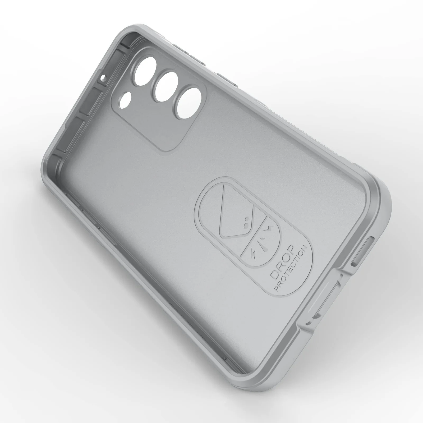 DL3 Mobilak Silicone Case for Samsung Galaxy S23 5G 6.1-Inch Heavy Duty Protective [Slim Fit] Shockproof Soft Flexible Protective Design Shock-Absorption TPU Cover With Camera Protection - Gray