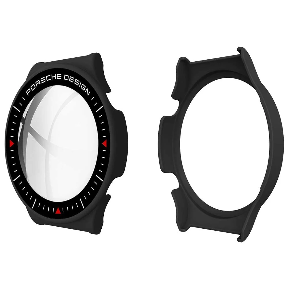 DL3 Mobilak Case Compatible with Huawei Watch GT2 Pro PC Cover with Bezel Tempered Glass Protection, Ultra Thin Full Protection for Huawei Watch GT 2 Pro Protective Case - Black