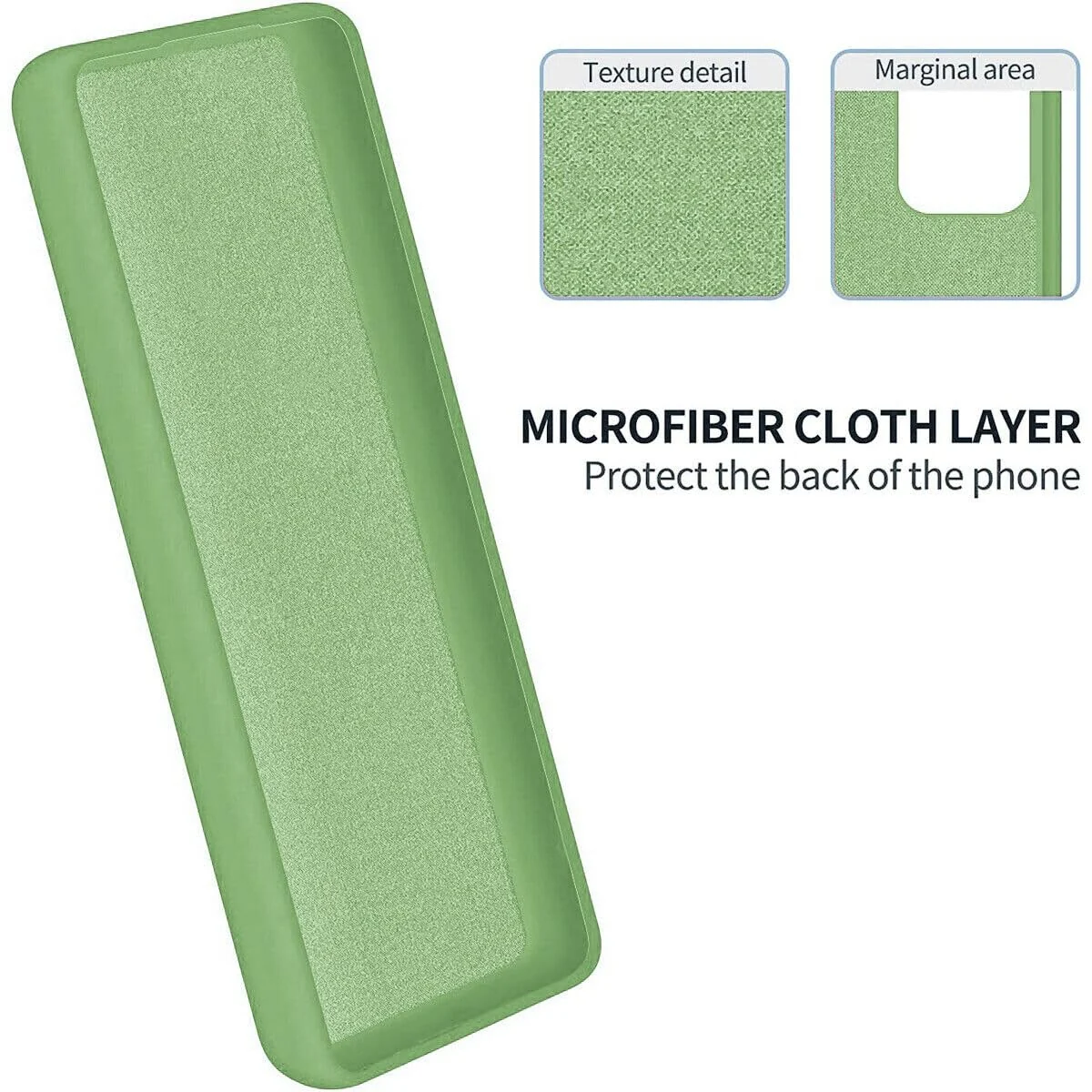DL3 Mobilak Soft Silicone Protective Case for OnePlus Nord 3 with Microfiber Lining and Shockproof Design - Light Green