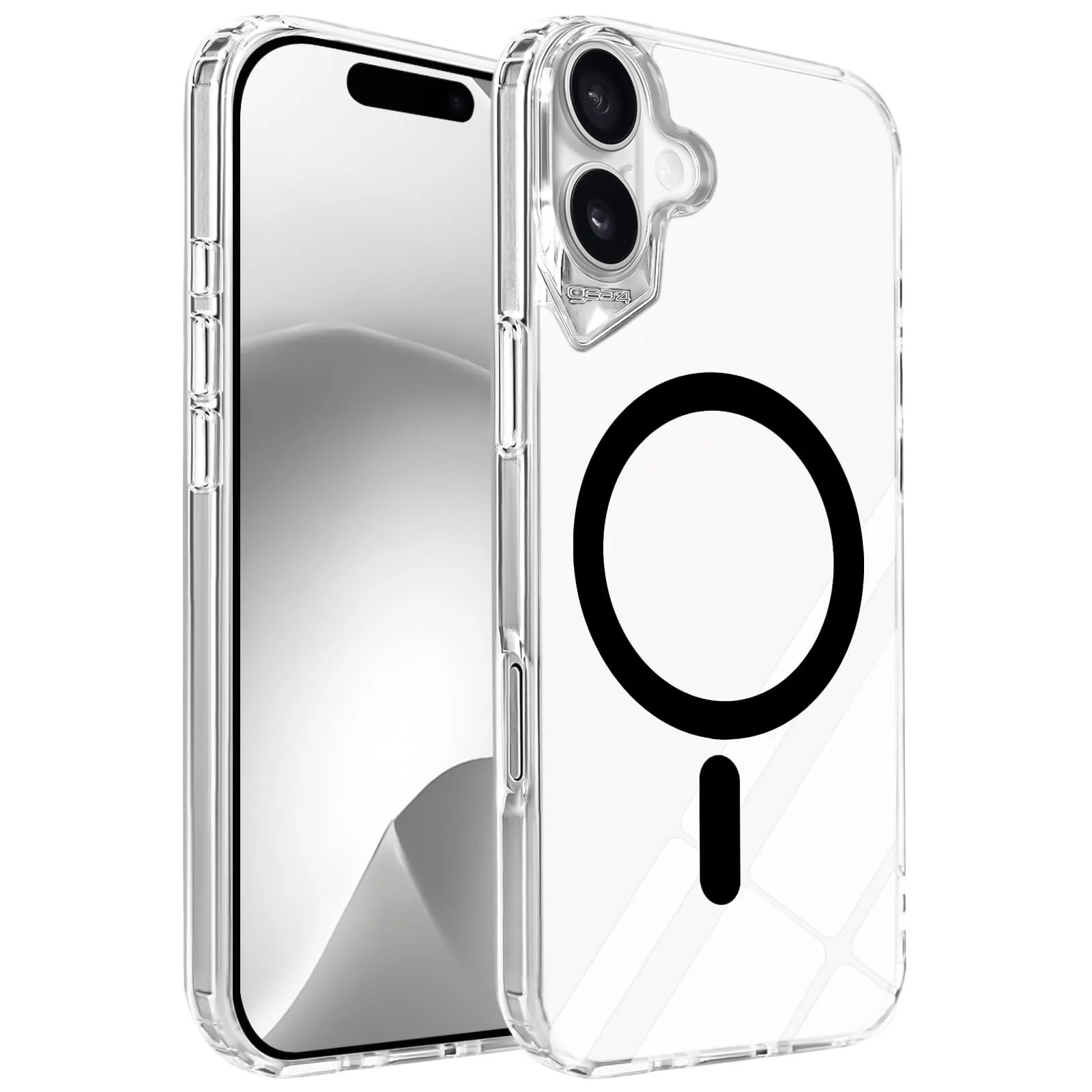 DL3 Mobilak Magnetic Case for iPhone 17, Glossy Colored Back Cover [Compatible with MagSafe] Clear Bumper, Slim Anti-Scratch Durable Protective Phone Case - White