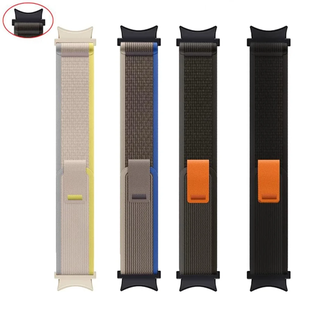DL3 Mobilak No-Gap Nylon Watch Bands Compatible with Samsung Galaxy Watch 6 5 4 Band 40mm 44mm/Watch 5 Pro Band 45mm/Watch 6 4 Classic Band 42mm 43mm 46mm 47mm, Alpine Loop Woven Sport Strap Men Women - Trail Wine Red