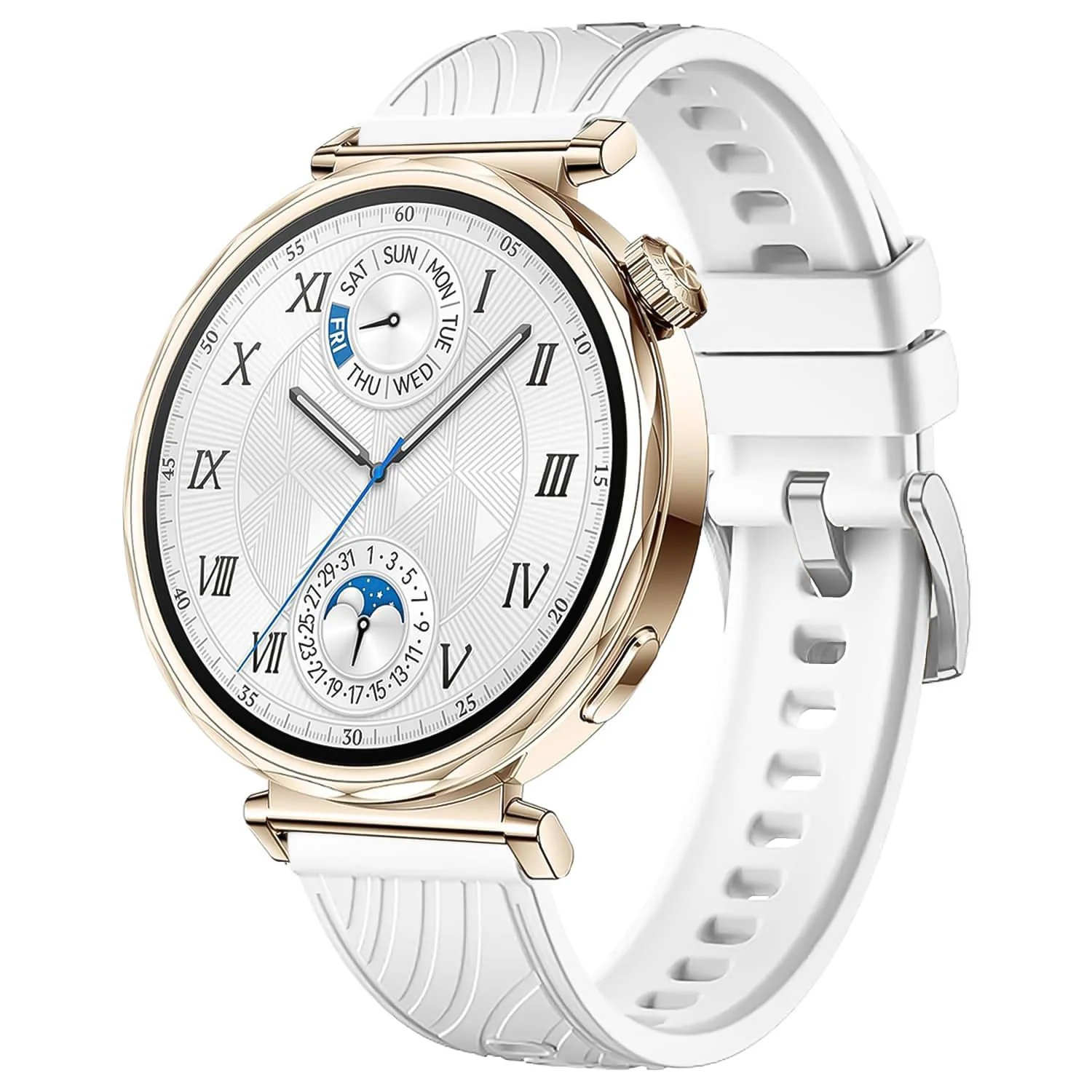DL3 Mobilak 22mm Silicone Strap for Xiaomi Redmi Watch 5 Lite/5 Active/Samsung Galaxy Watch 3 45mm/Watch 46mm/Gear S3/Huawei watch GT6 GT5 GT4 GT3 (46MM)/GT2E/GT 3 Pro/GT 5 Pro, Silicone Sport Replacement Band - White
