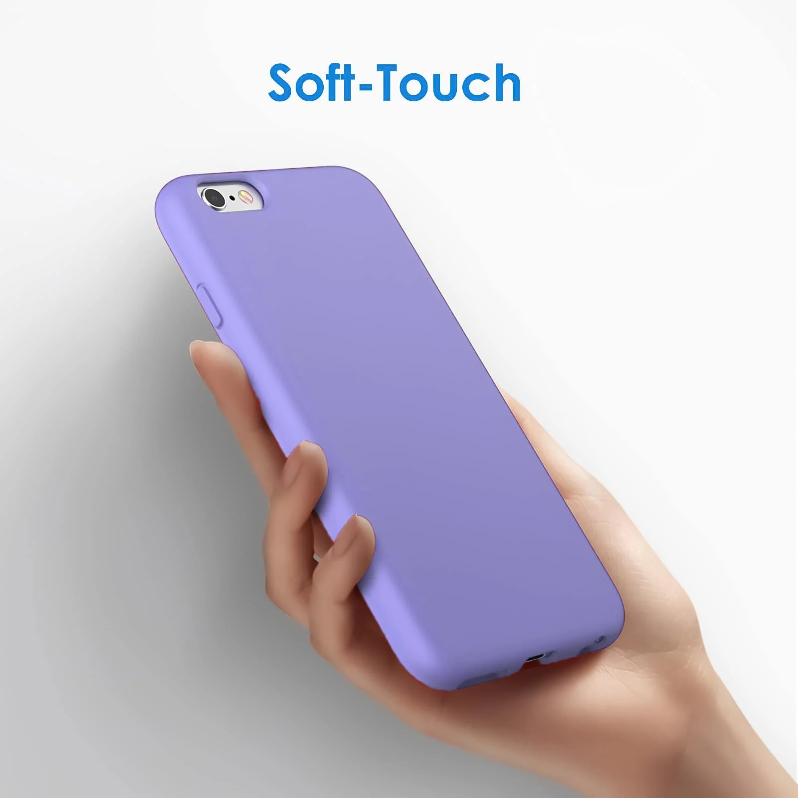 DL3 Mobilak Liquid Silicone Case for iPhone 6 / 6S, Shock-absorbing protection, Slim, lightweight profile - Light Purple