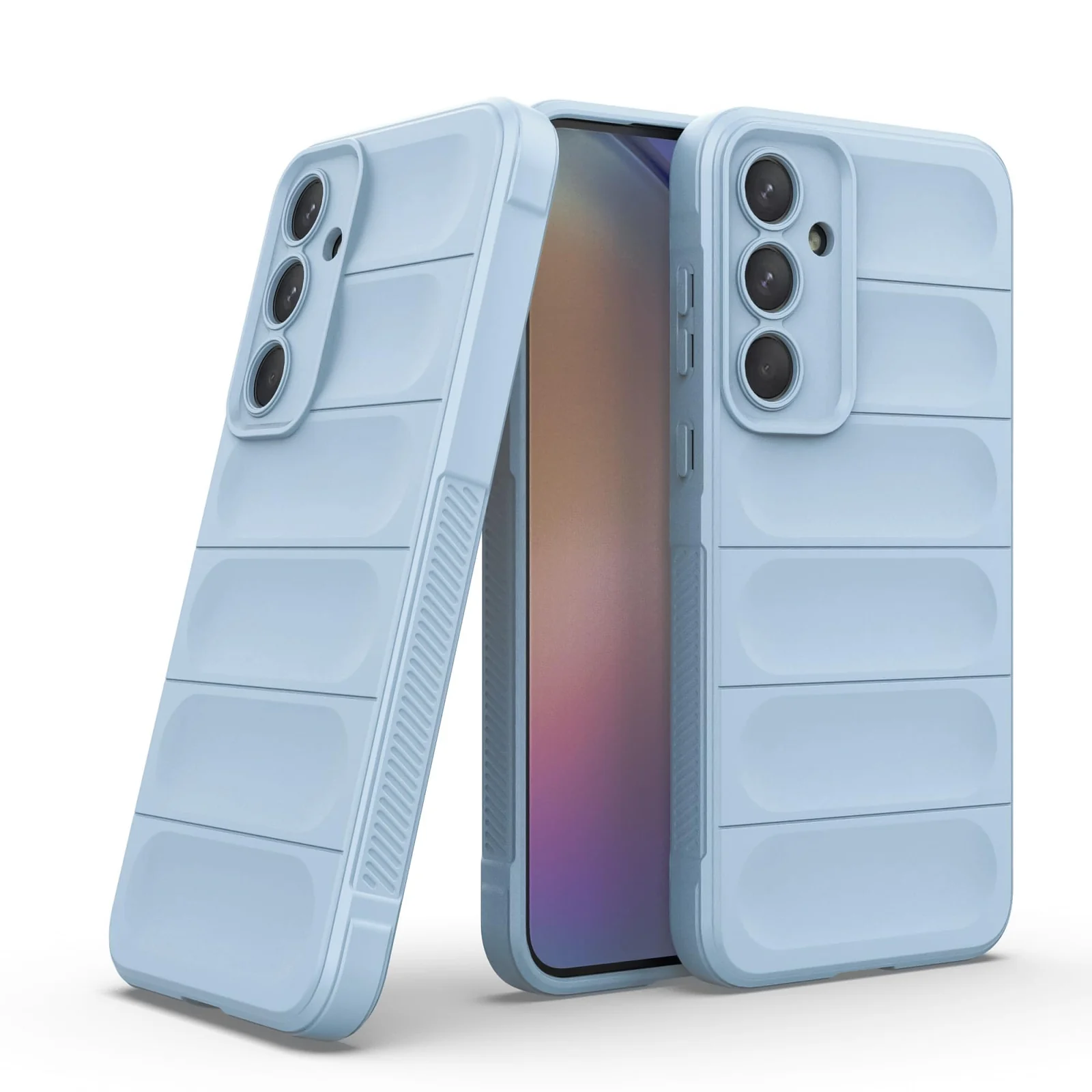 DL3 Mobilak Soft Silicone Protective Case for Samsung Galaxy S23 FE 5G with Camera Protection and Shockproof Design - Baby Blue