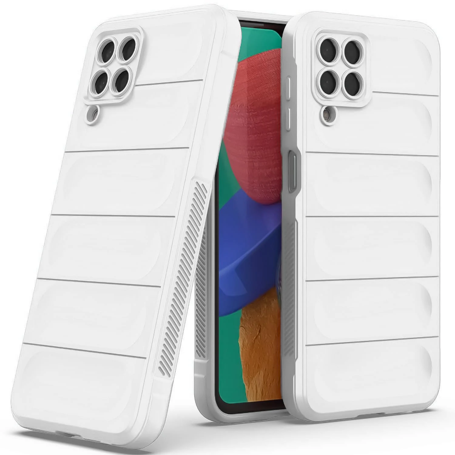 DL3 Mobilak Flexible Silicone and TPU Protective Case with Camera Protection for Samsung Galaxy M33 5G - White