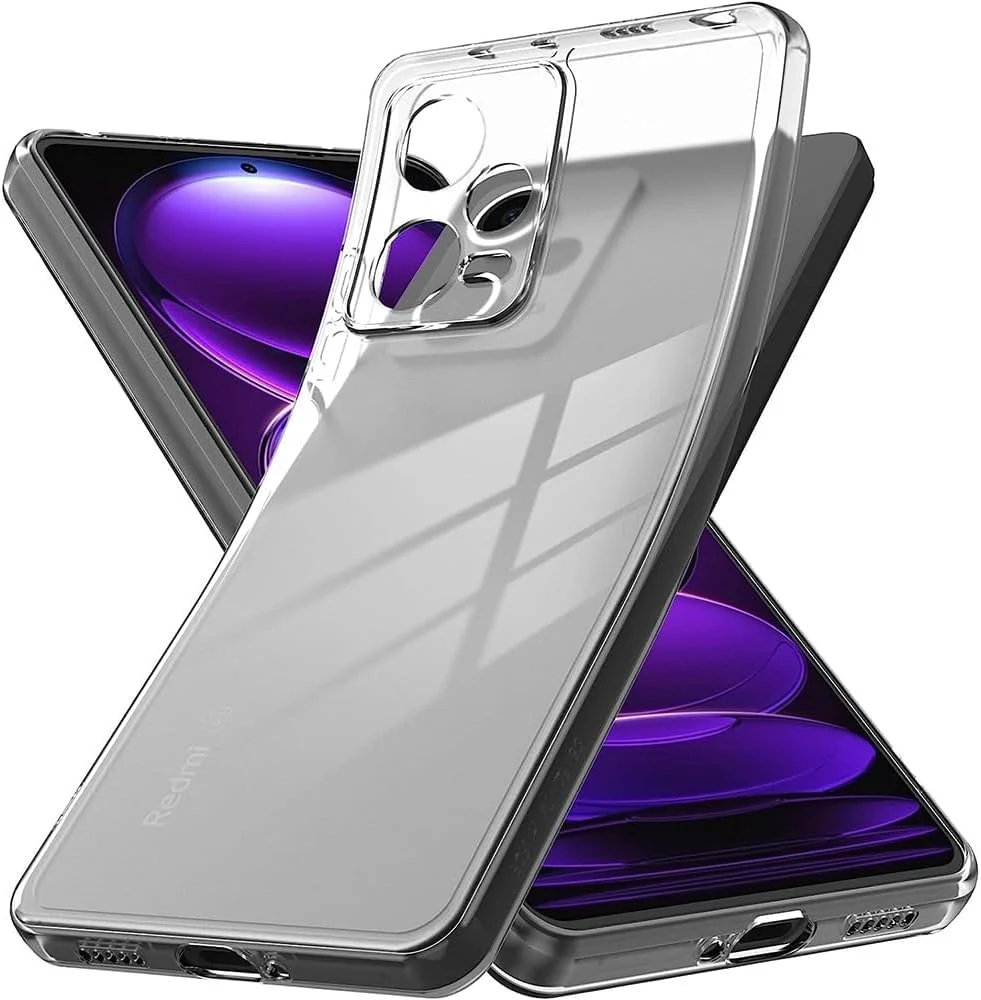 DL3 Mobilak Case Compatible with Xiaomi Redmi Note 12 PRO+ Plus 5G Case Crystal Soft TPU Gel Case Flexible Silicone Anti-Scratch Camera Protection TPU Cover - Clear