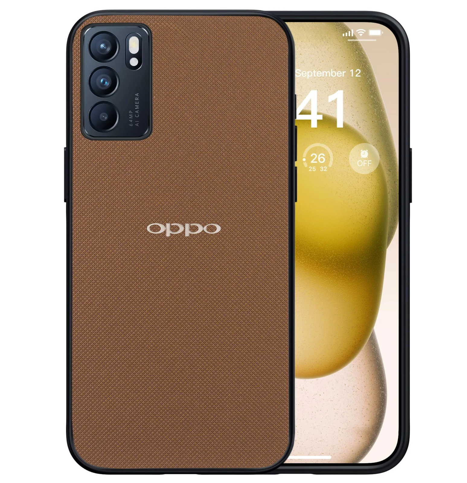 Dl3 Mobilak Compatible with Oppo Reno6 5G / Oppo Reno 6 5G Case Dual Layer Heavy Duty Cell Phone Protective Cover Shockproof Rugged with Non-Slip Textured - Green