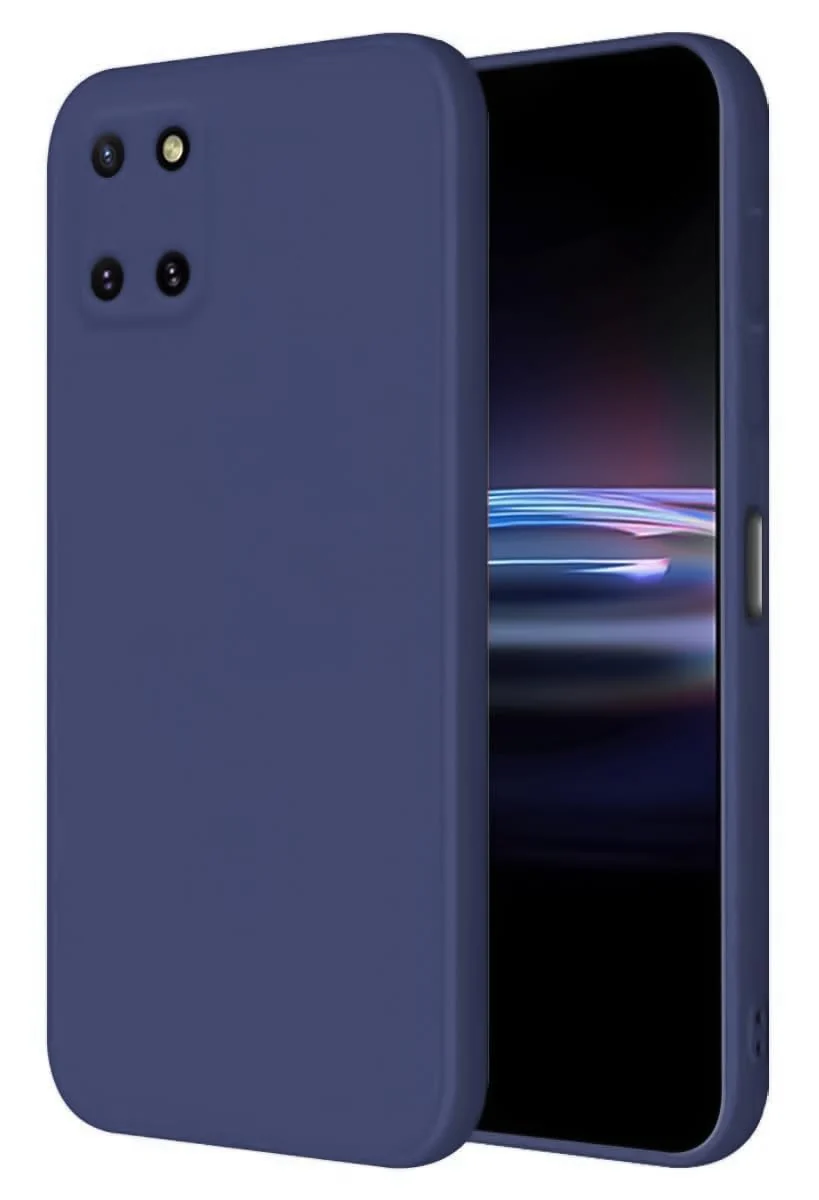 DL3 Mobilak Liquid Silicone Protective Case for Samsung Galaxy Note 10 Lite with Microfiber Lining and Shockproof Design - Blue 1