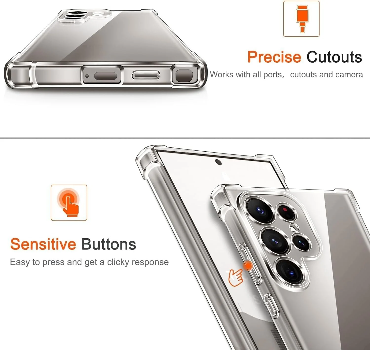 DL3 Mobilak Clear Protective Case for Samsung Galaxy S25 Ultra - Clear