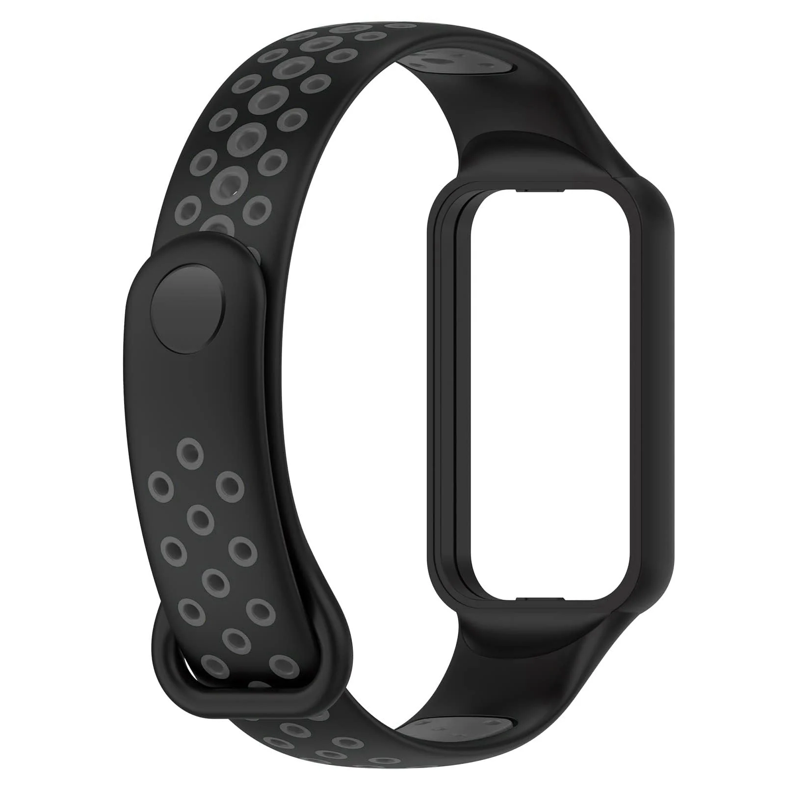 DL3 Mobilak Smart Watch Strap for Xiaomi Redmi Band 2, Sport Silicone Watch Band Wrist Strap, Replacement Bracelet Wristband Wrist Strap for Xiaomi Redmi Smart Band2 Accessories - Black Grey