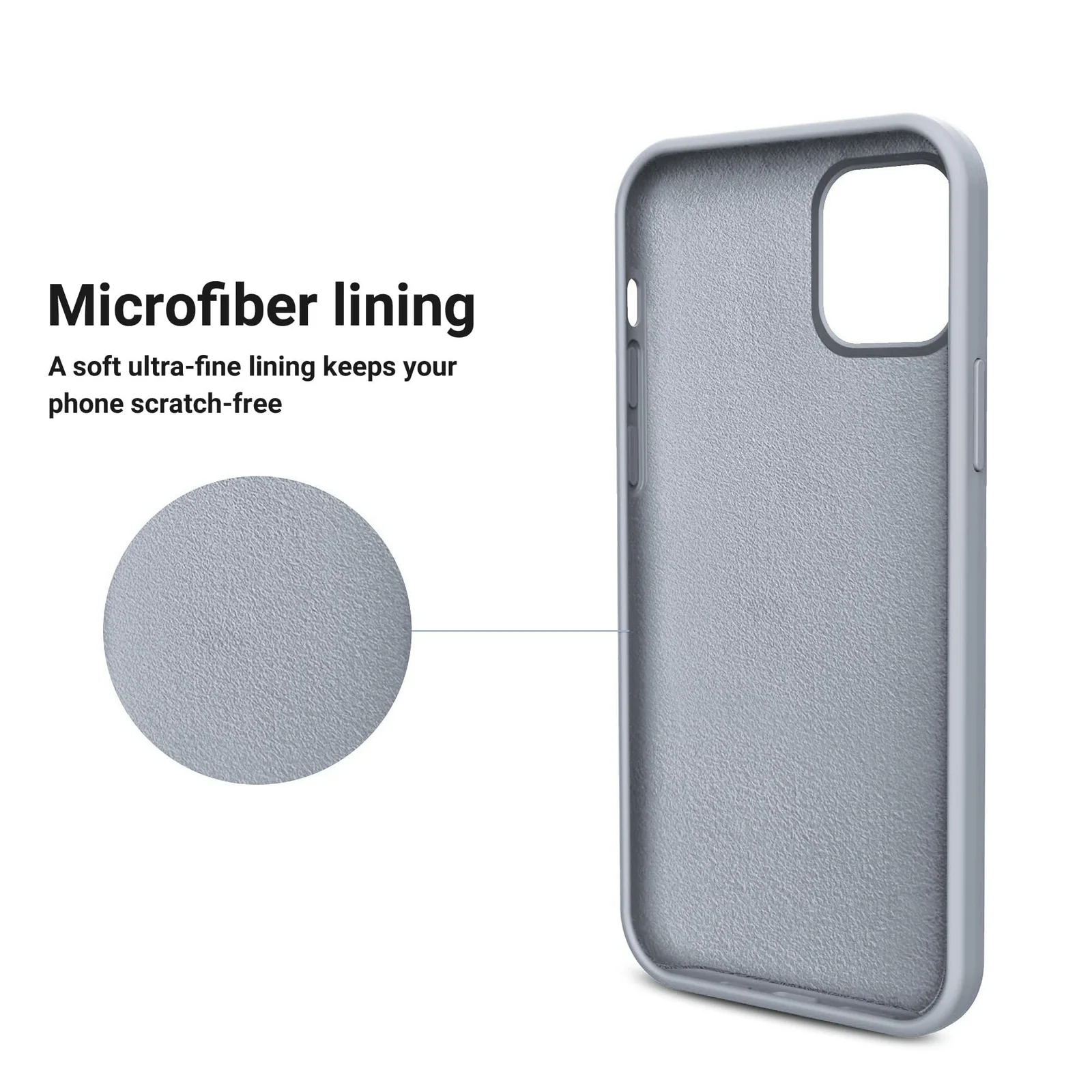 DL3 Mobilak Liquid Silicone Protective Case with Soft Microfiber Lining for iPhone 14 Pro (6.1 Inch) - Lavender Blue 2