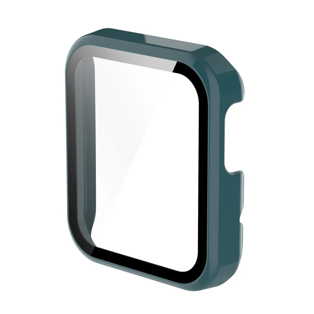 DL3 Mobilak Protective Case Compatible with Xiaomi Mi Watch Lite, 9H Hardness PC Cover Bumper Full Slim Protective Case with Tempered Glass For Redmi Watch Lite - Green