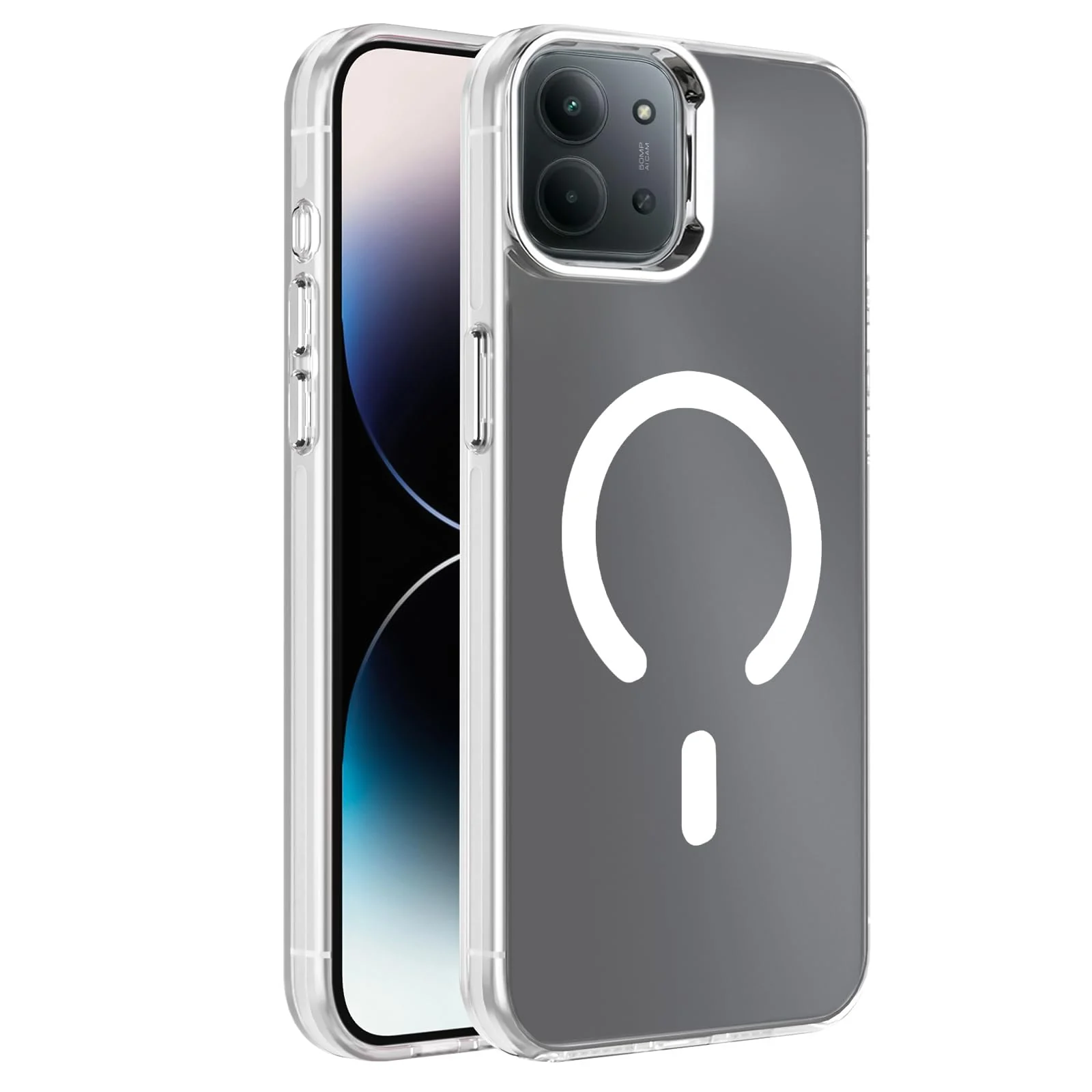 DL3 Mobilak Case for Xiaomi Redmi 15C 4G/5G Crystal Clear [Not Compatible with MagSafe] Soft TPU Gel Case Flexible Silicone Anti-Scratch Transparent TPU Cover - White
