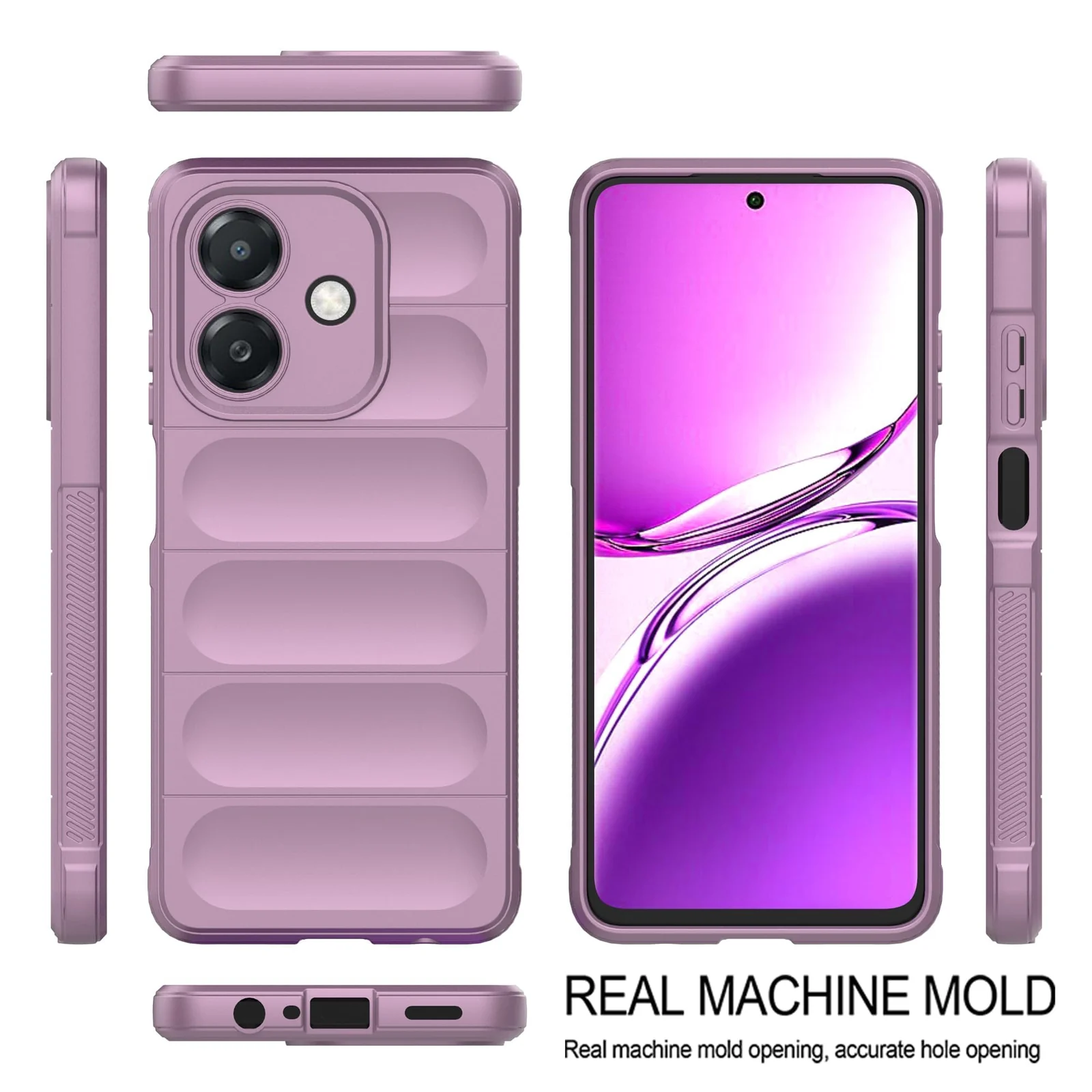 DL3 Mobilak Flexible Silicone and TPU Protective Case with Camera Protection for OPPO A3 / OPPO A3x / A40 - Purple
