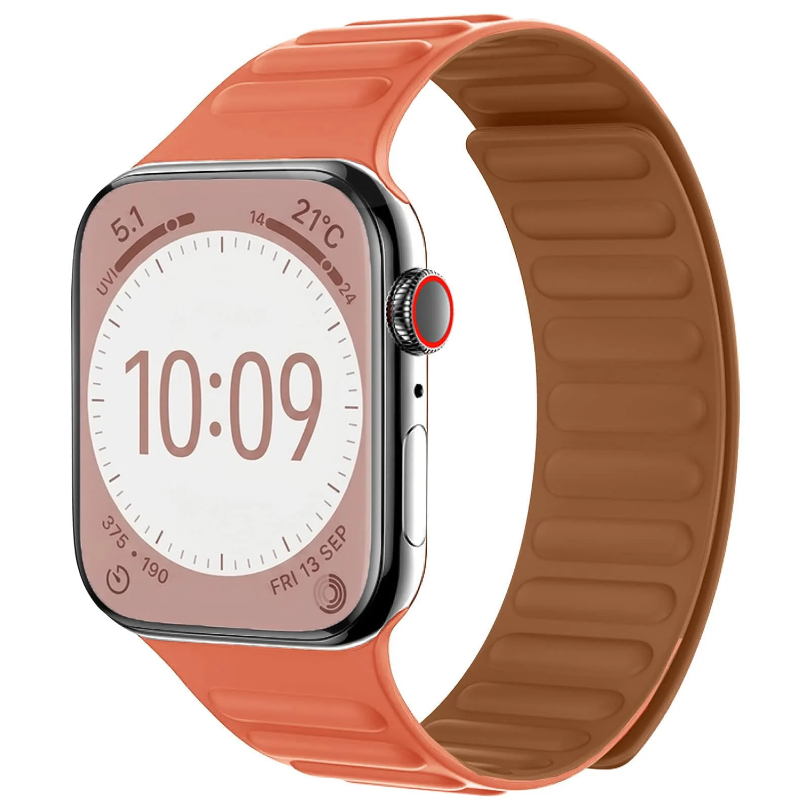Dl3 Mobilak Silicone Straps Compatible with Apple Watch Ultra Strap 49MM 45MM 46MM 44MM 42MM, Loop Band with Strong Magnetic Closure for iWatch Ultra 2 Series 11 10 9 8 7 6 5 4 SE (Clover Green)