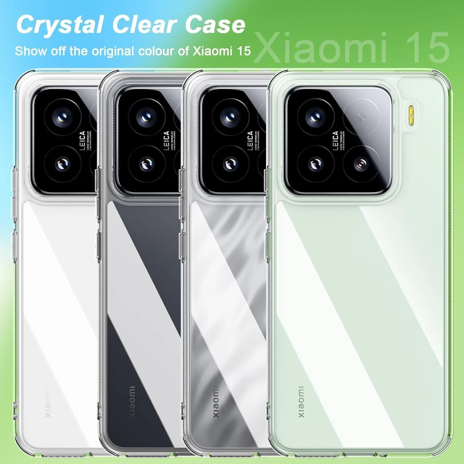 DL3 Mobilak Protective Case Compatible with Xiaomi 15 Cover, Mobile Phone Case Thin Soft Silicone Anti-Yellow Protective Case - Clear