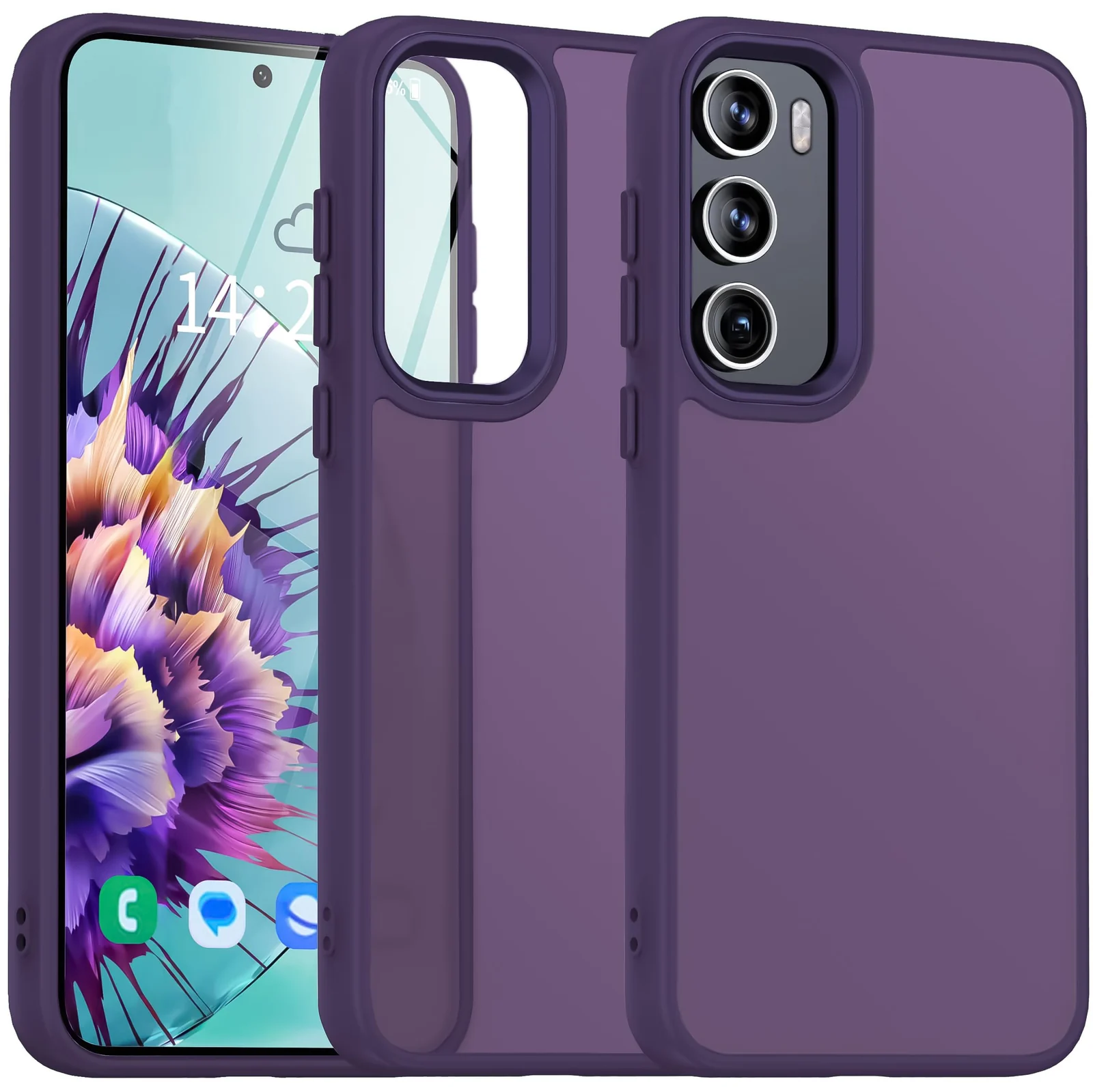 Dl3 Mobilak Matte Case for Oppo Reno 12 5G, Shockproof Drop Protection, Frosted Translucent Matte Back Phone Cover, Anti-Fingerprint (Gray)