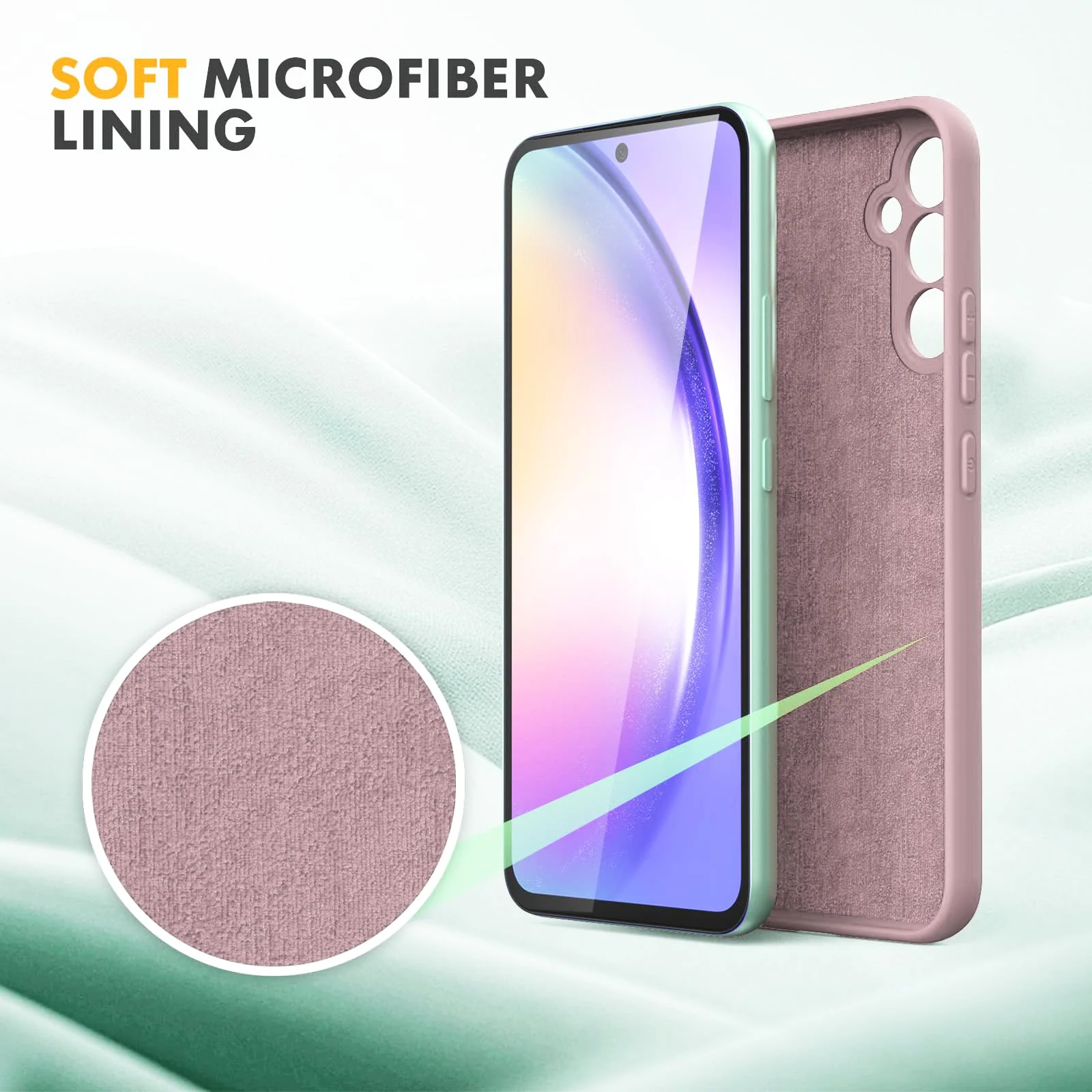 DL3 Mobilak Samsung Galaxy A04s / A13 4G /A13 5G Case, Soft Flexible Silicone Gel Rubber Bumper Cover, Full Body Shockproof Protective Phone Case - Cashmere